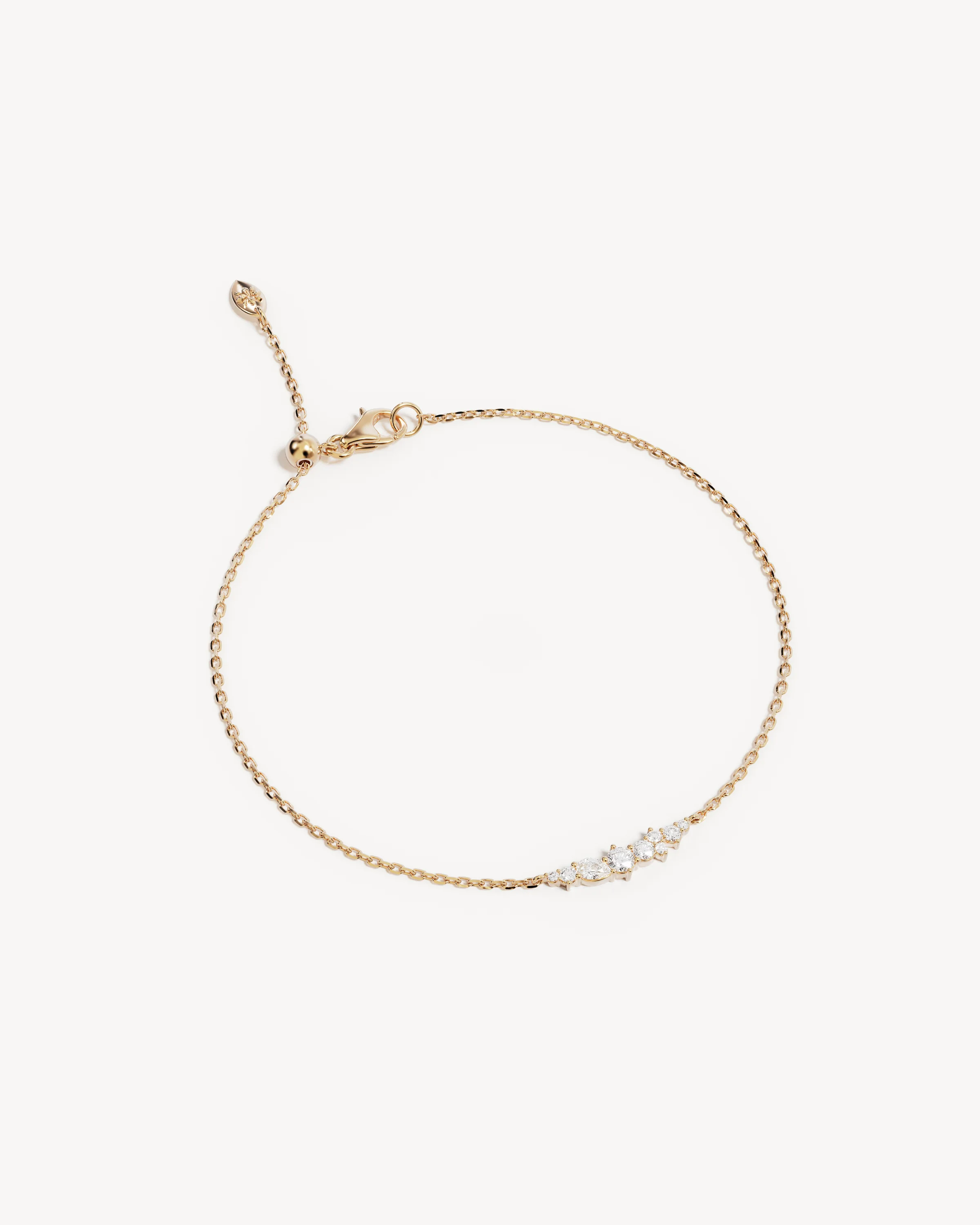 9k Solid Gold Sunkissed Stillness Lab-Grown Diamond Bracelet