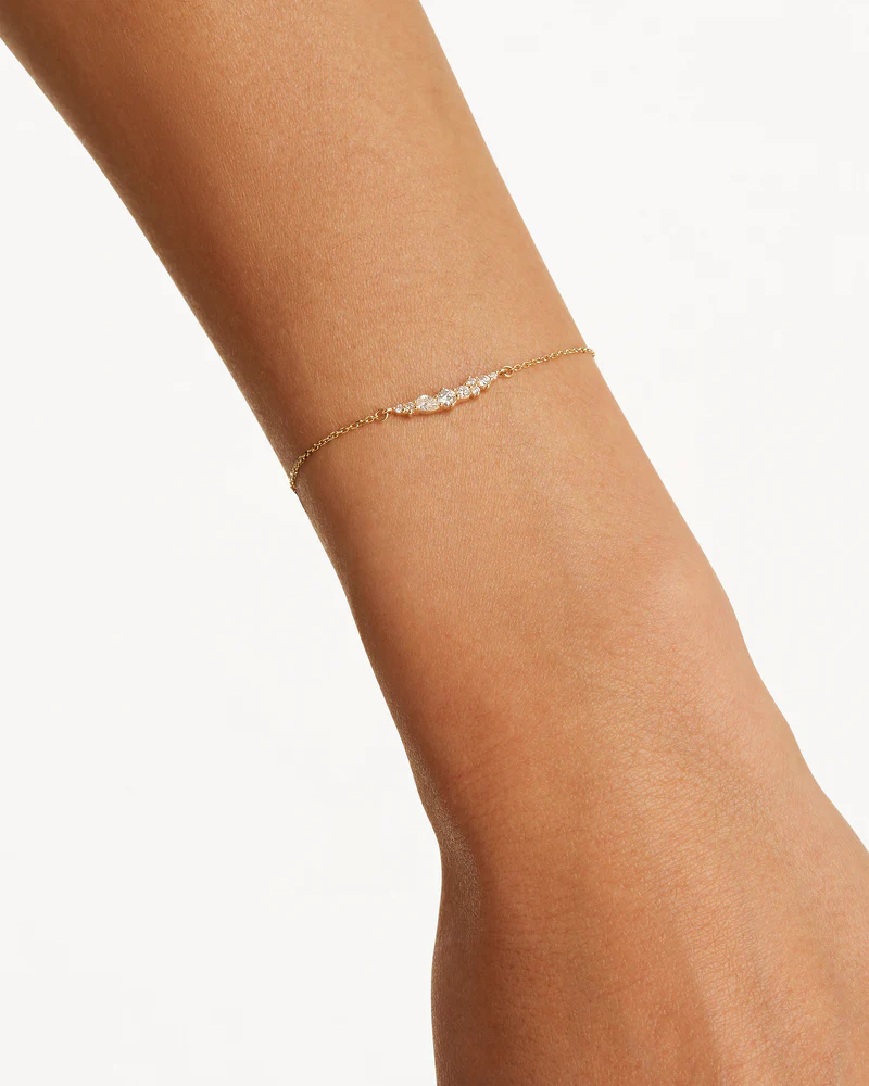 9k Solid Gold Sunkissed Stillness Lab-Grown Diamond Bracelet