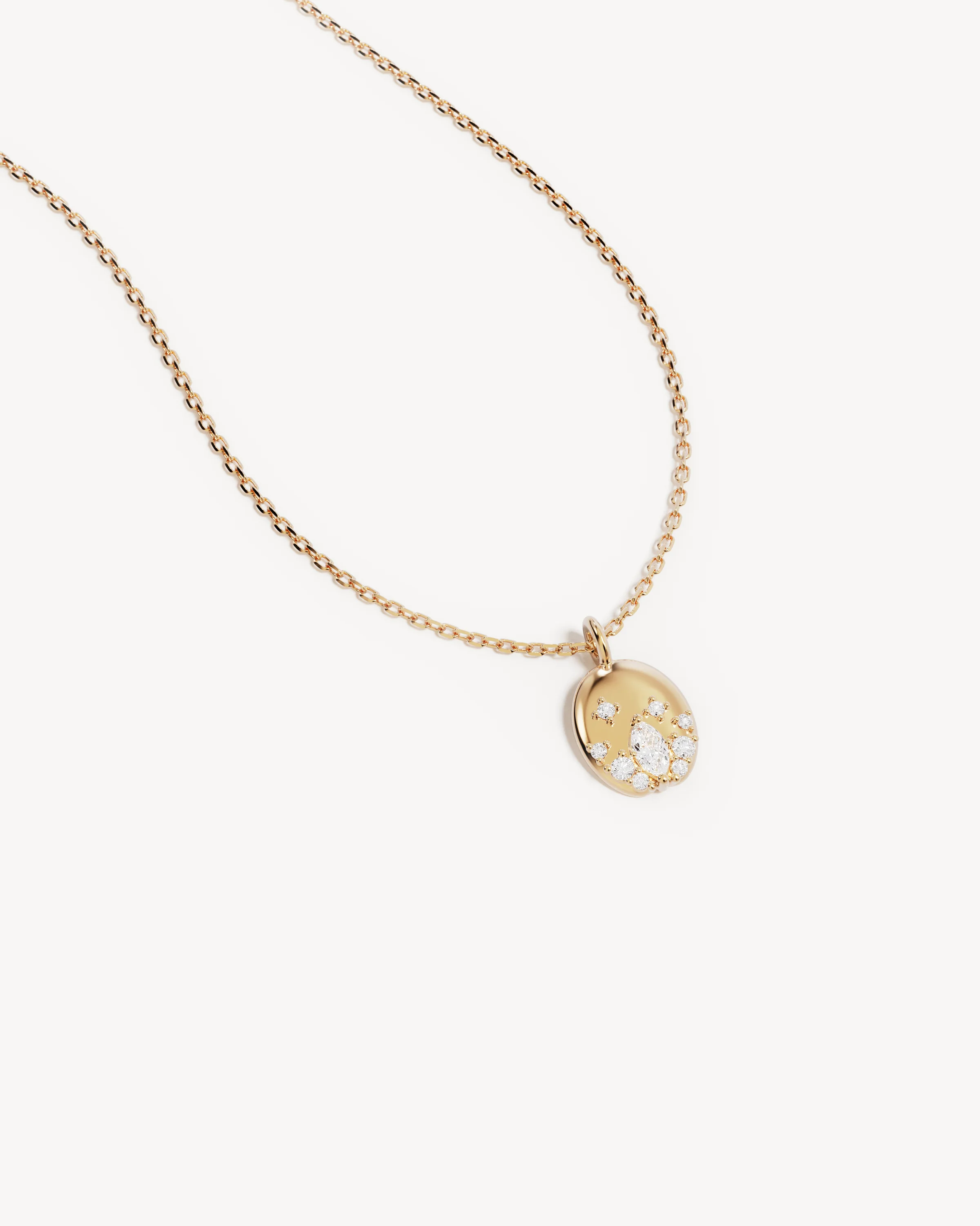 9k Solid Gold Lotus Within Lab-Grown Diamond Necklace