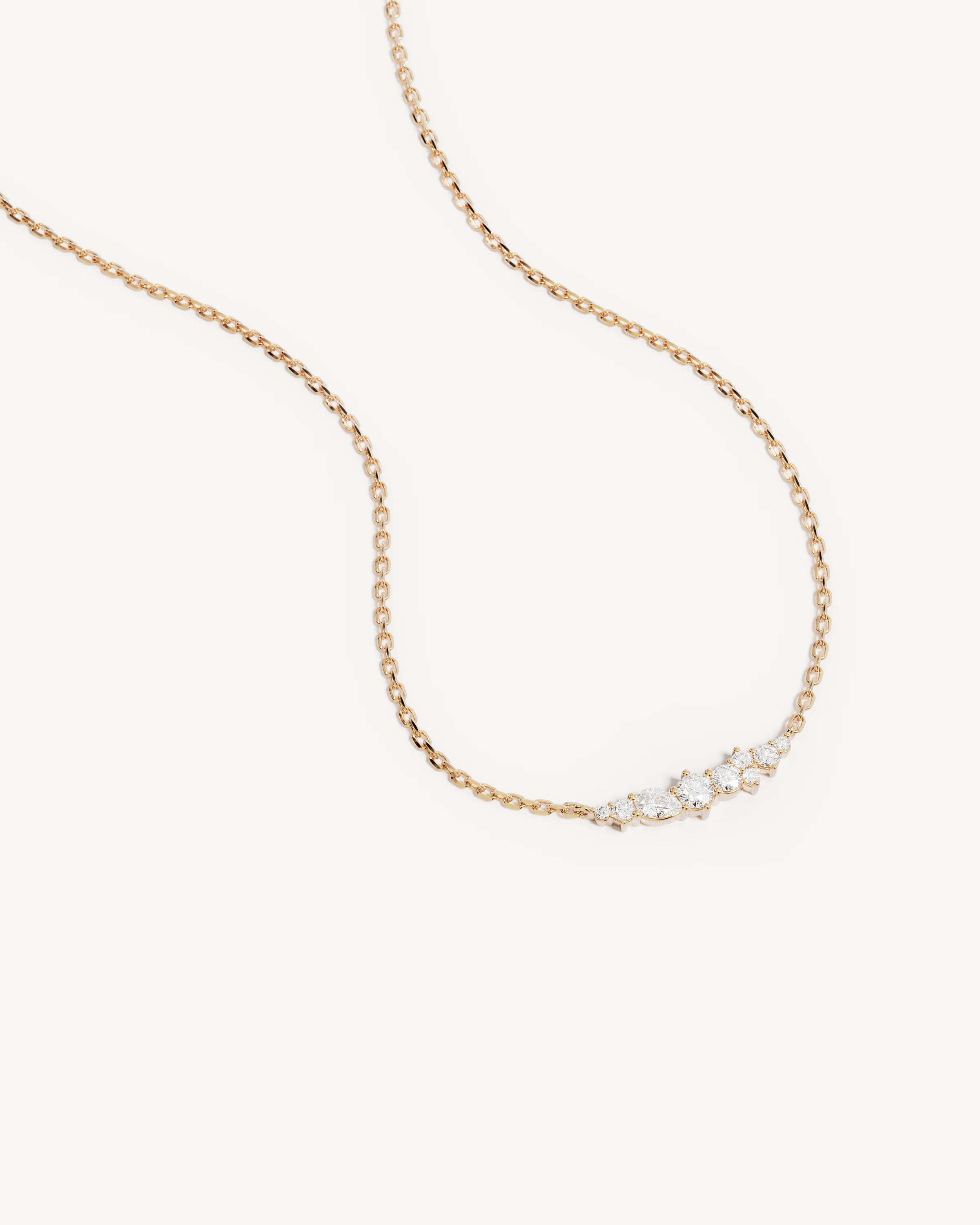 9k Solid Gold Sunkissed Stillness Lab-Grown Diamond Necklace