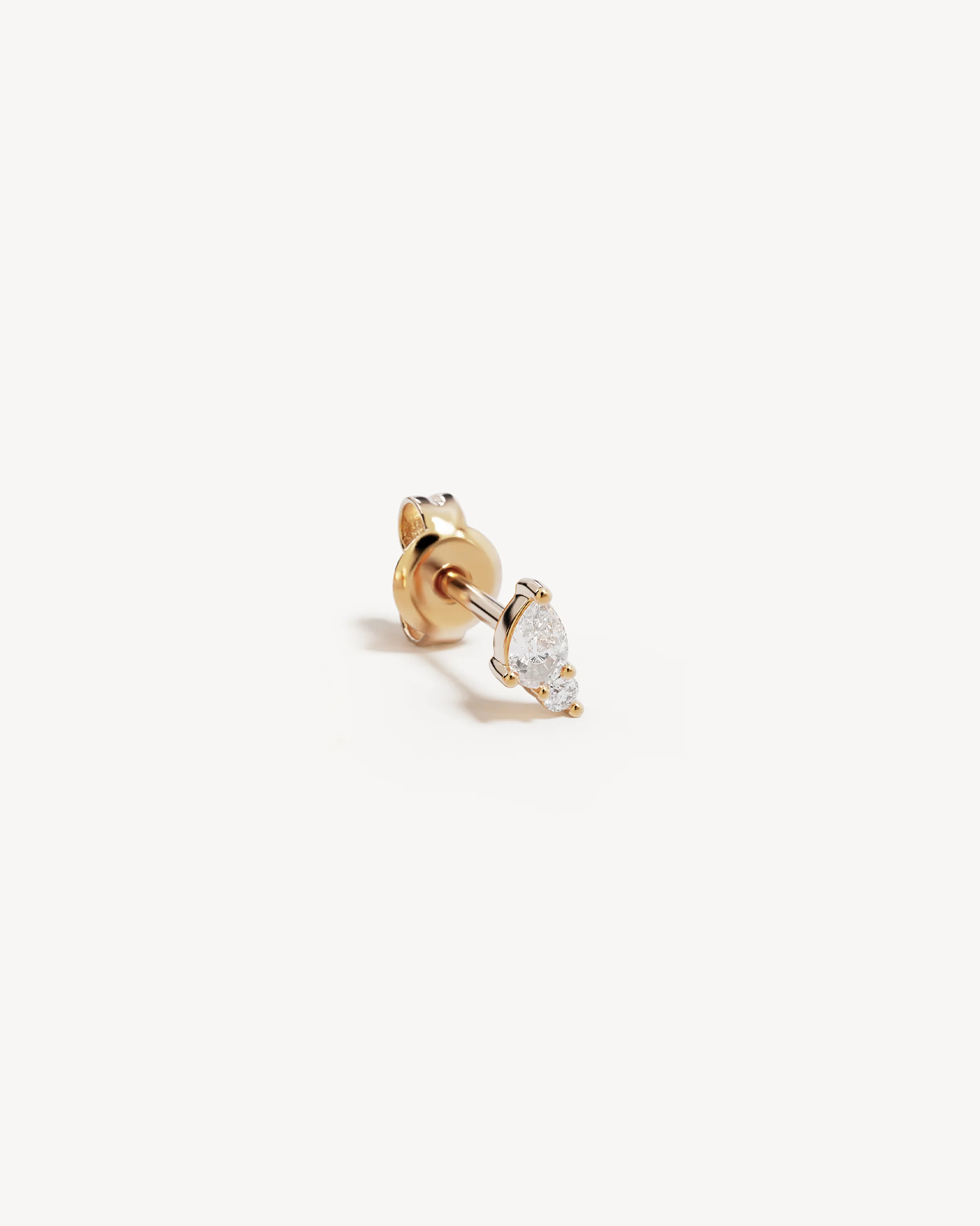 9k Solid Gold Sunkissed Lab-Grown Diamond Stud Earring