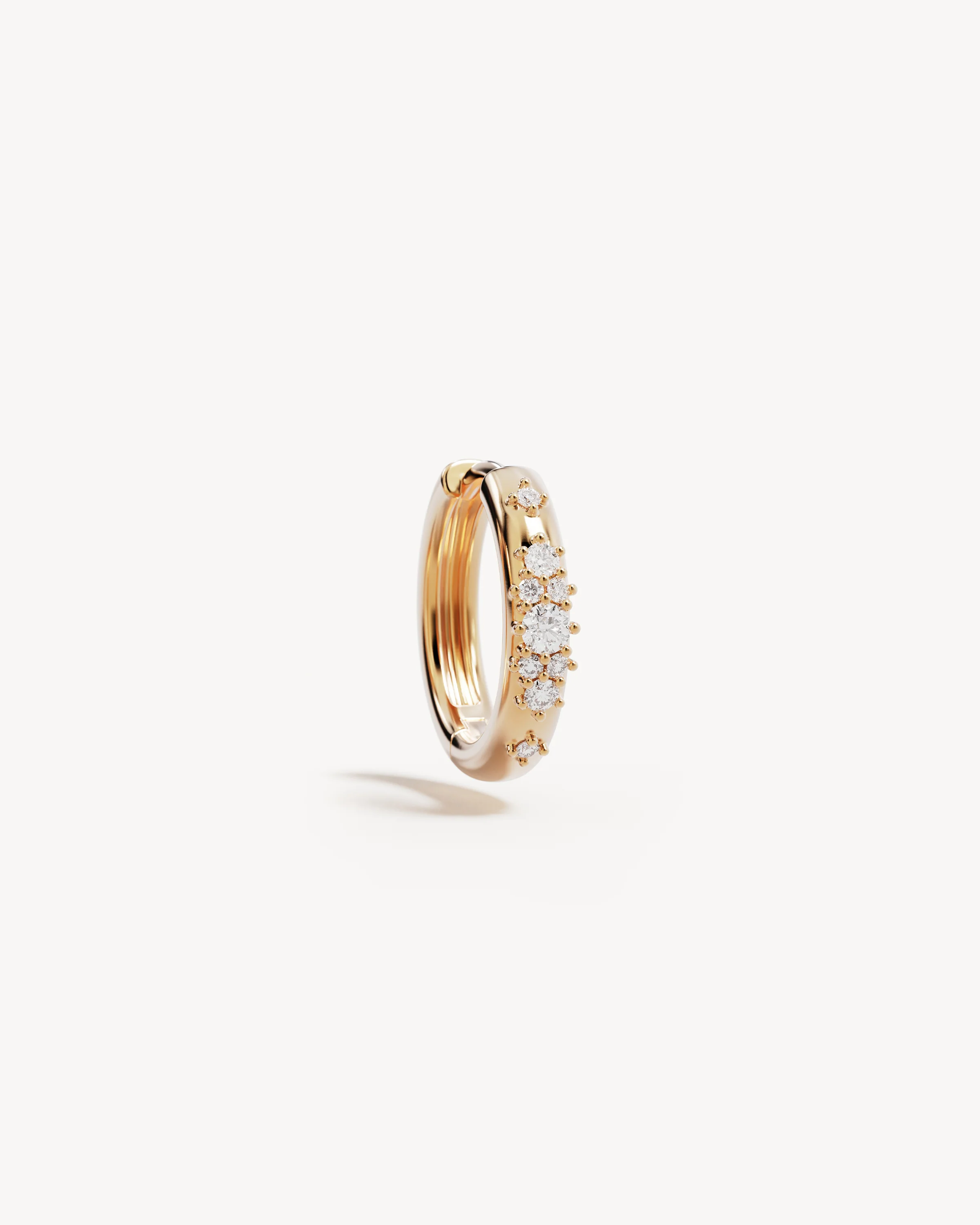 9k Solid Gold Beneath the Morning Light Lab-Grown Diamond Hoop