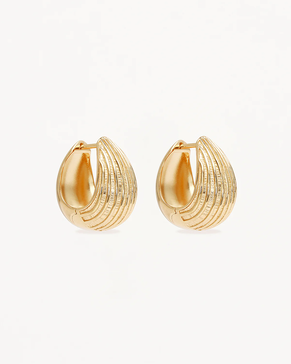 18k Gold Plated Ocean Whisper Hoops