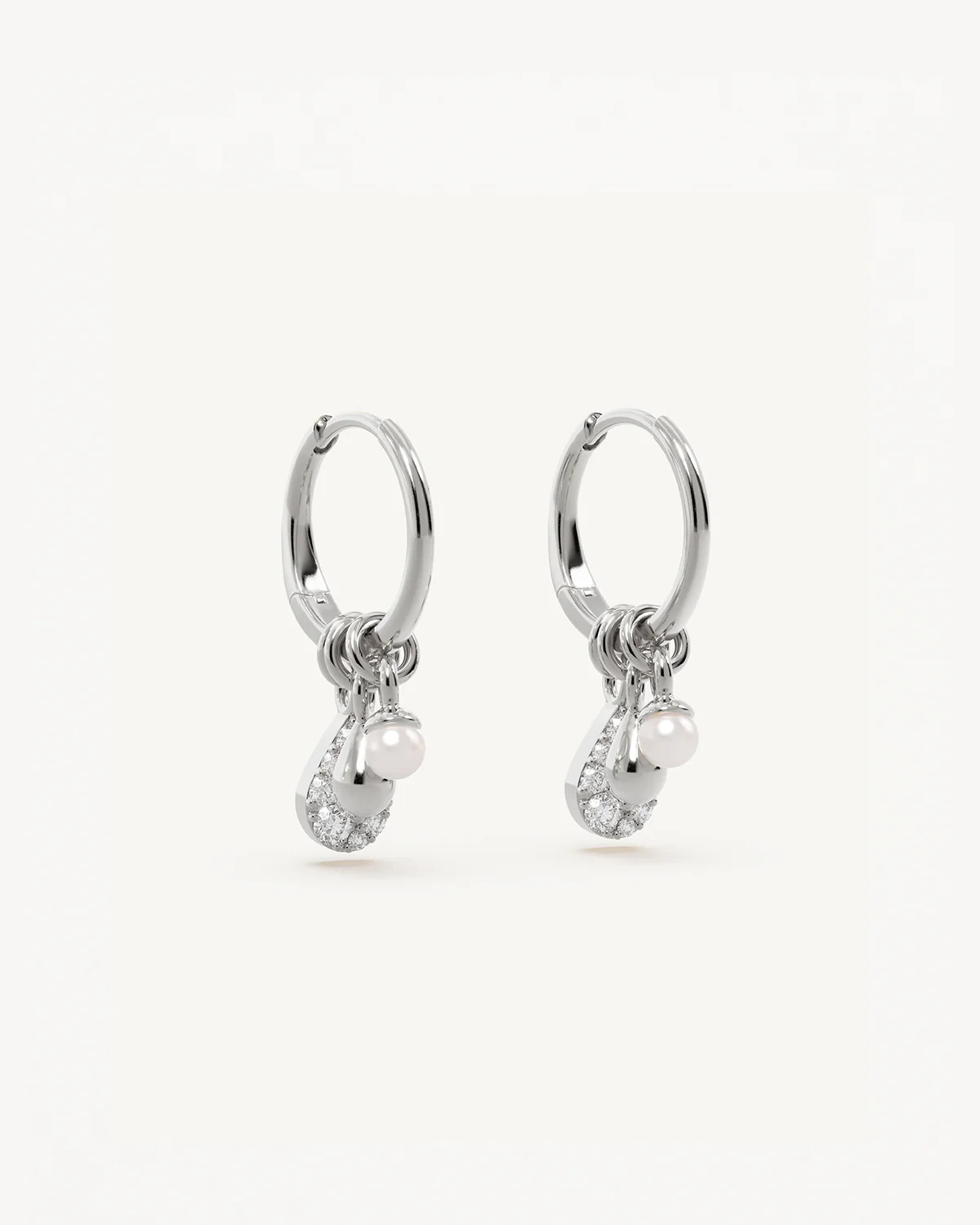 Sterling Silver Ocean Mist Hoops