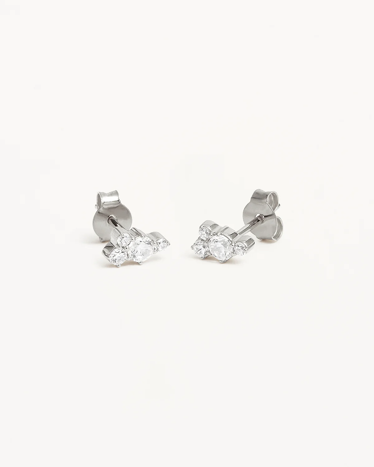 Sterling Silver Mist Stud Earrings