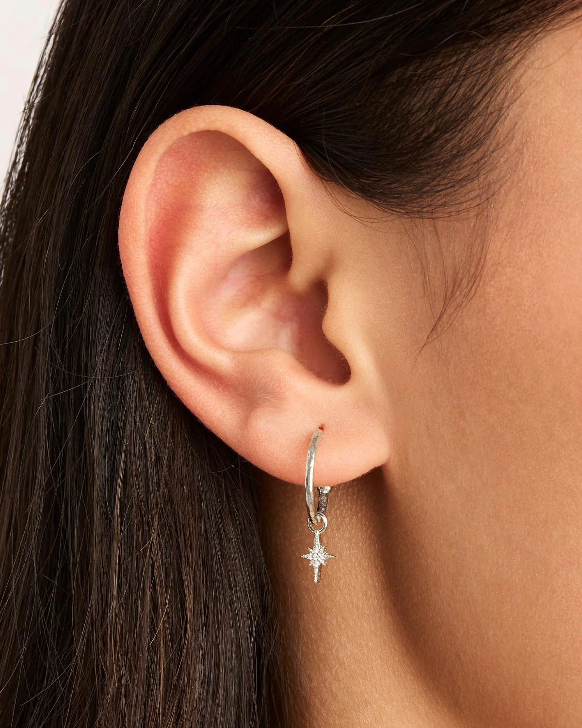 Sterling Silver Starlight Hoops