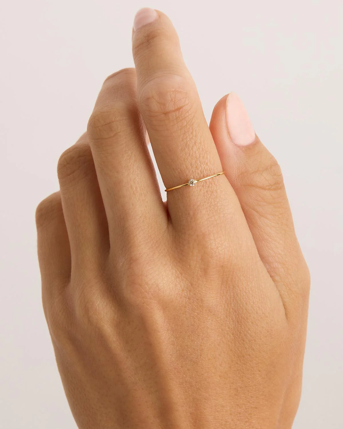 14k Solid Gold Sweet Droplet Diamond Ring