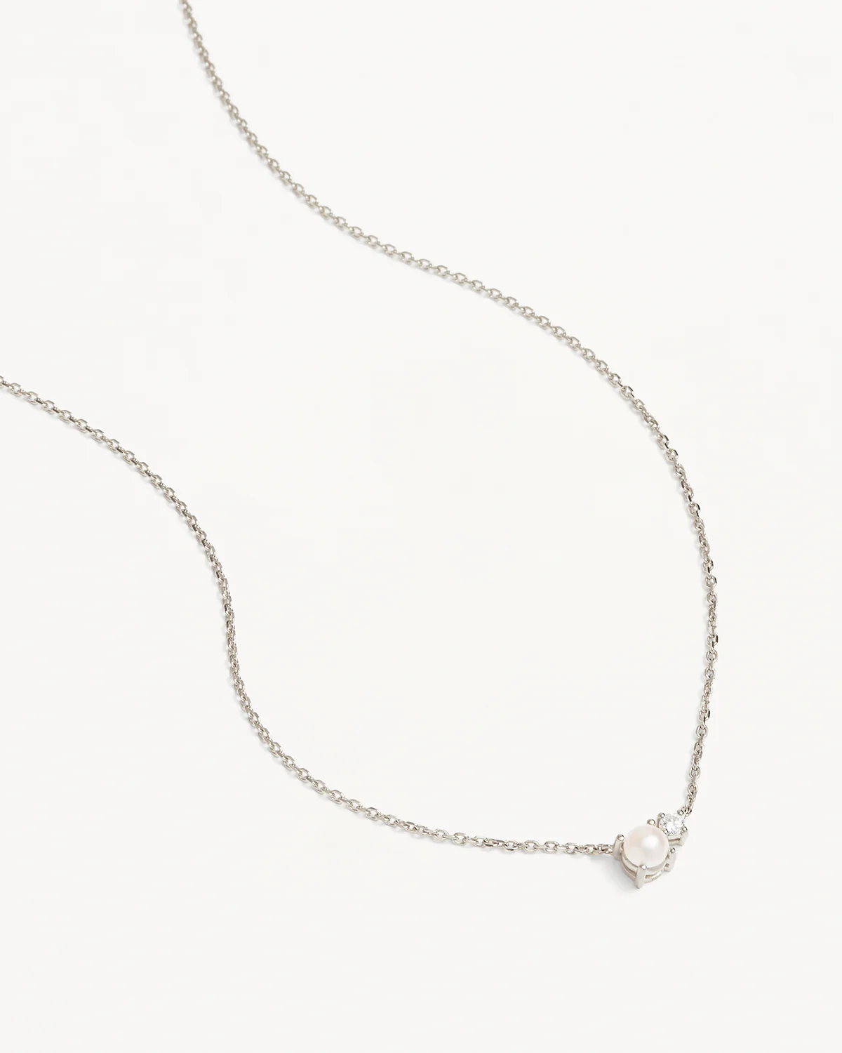 Sterling Silver Serenely Yours Pearl Necklace