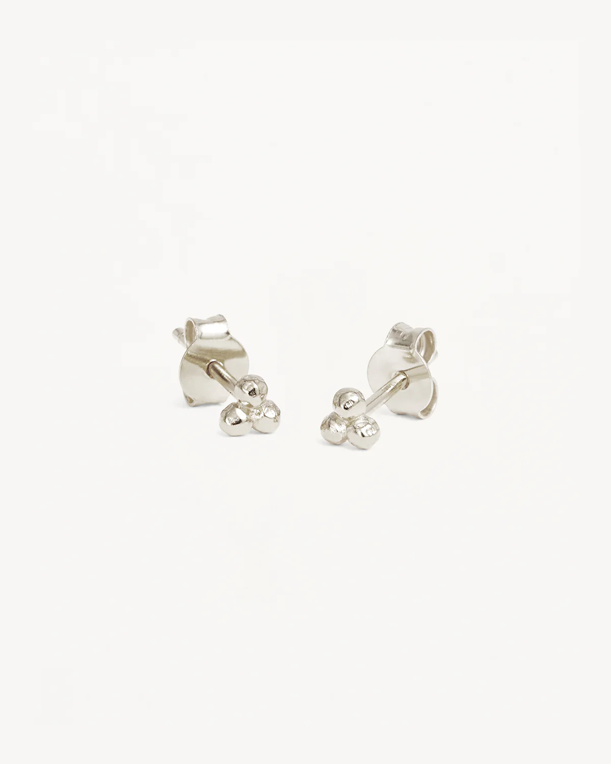 Sterling Silver Karma Stud Earrings