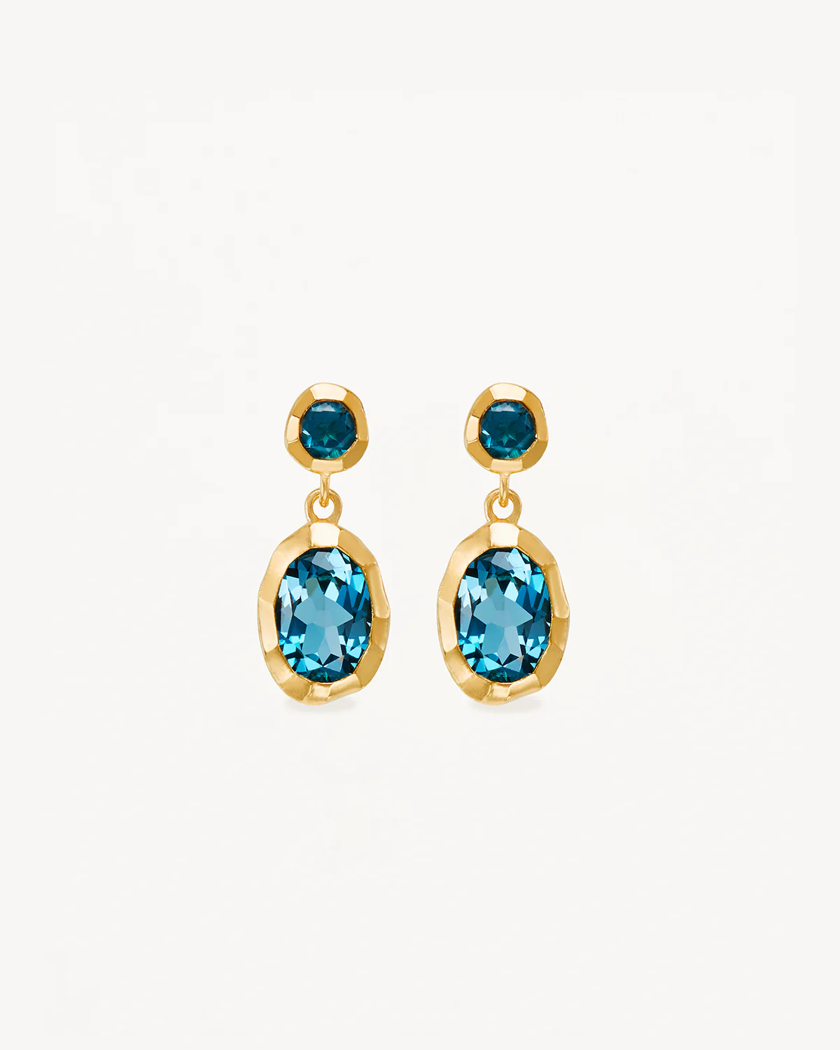 18k Gold Vermeil Sacred Jewel Topaz Earrings