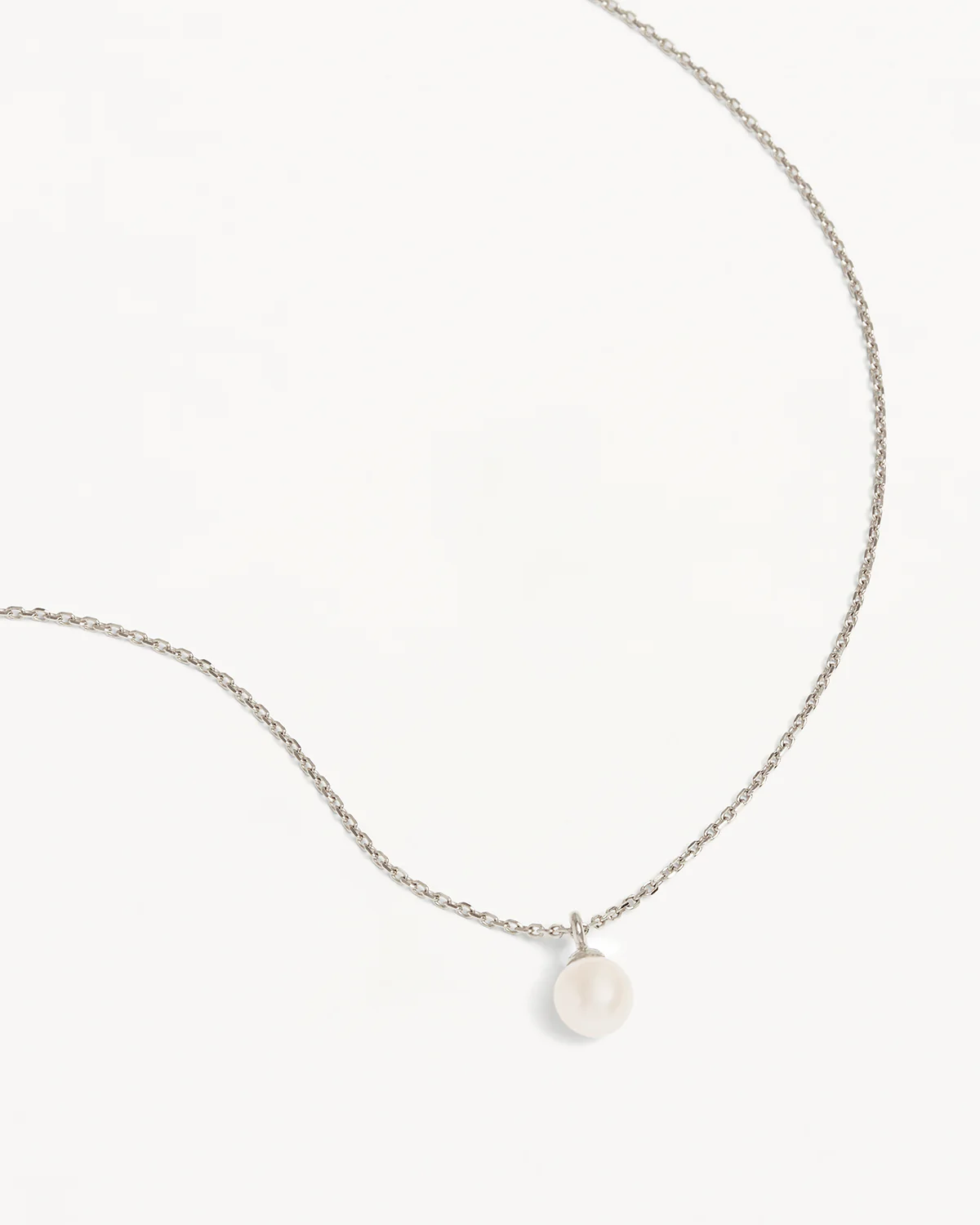 Sterling Silver Floating On Air Pearl Necklace