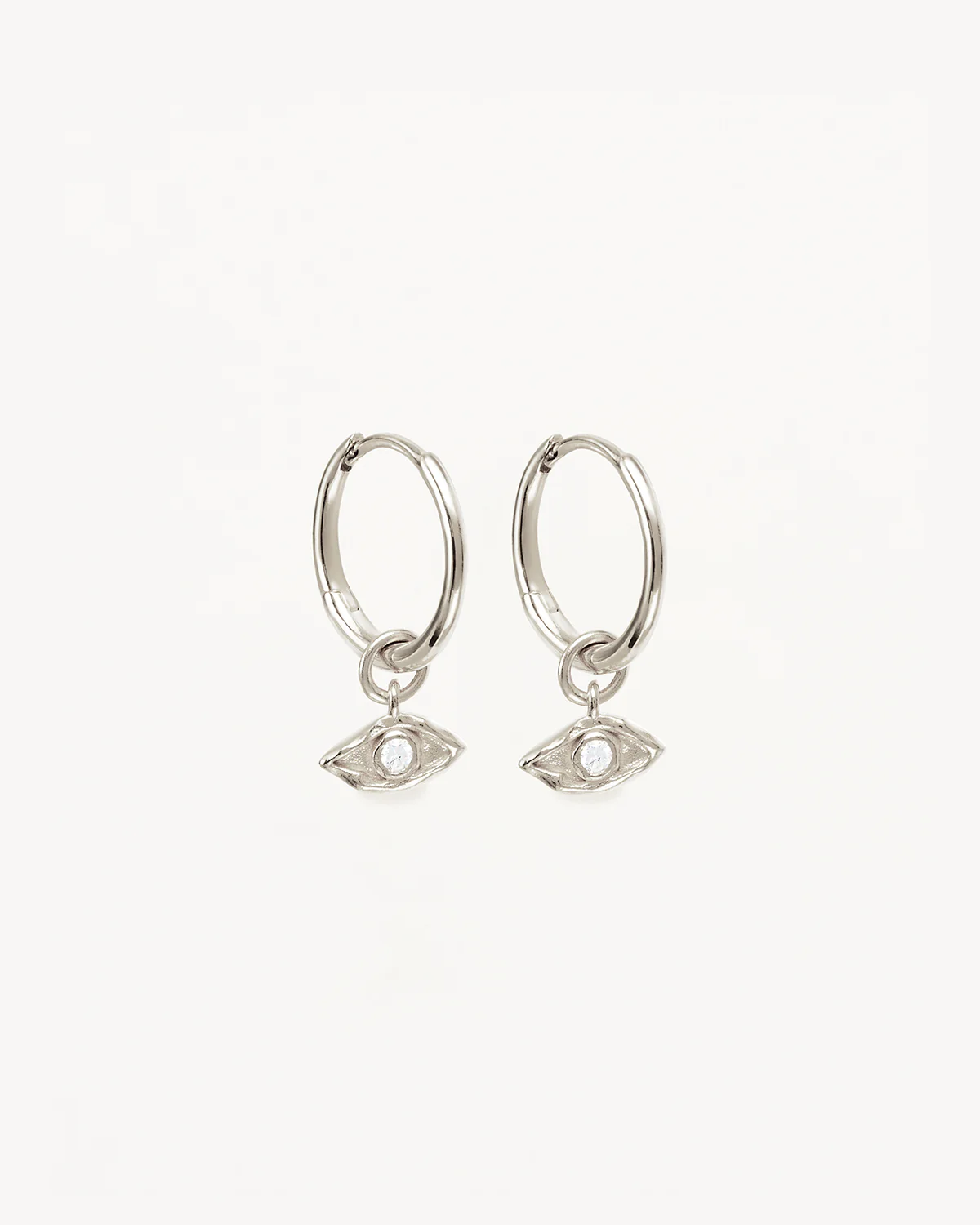Sterling Silver I am Protected Hoops
