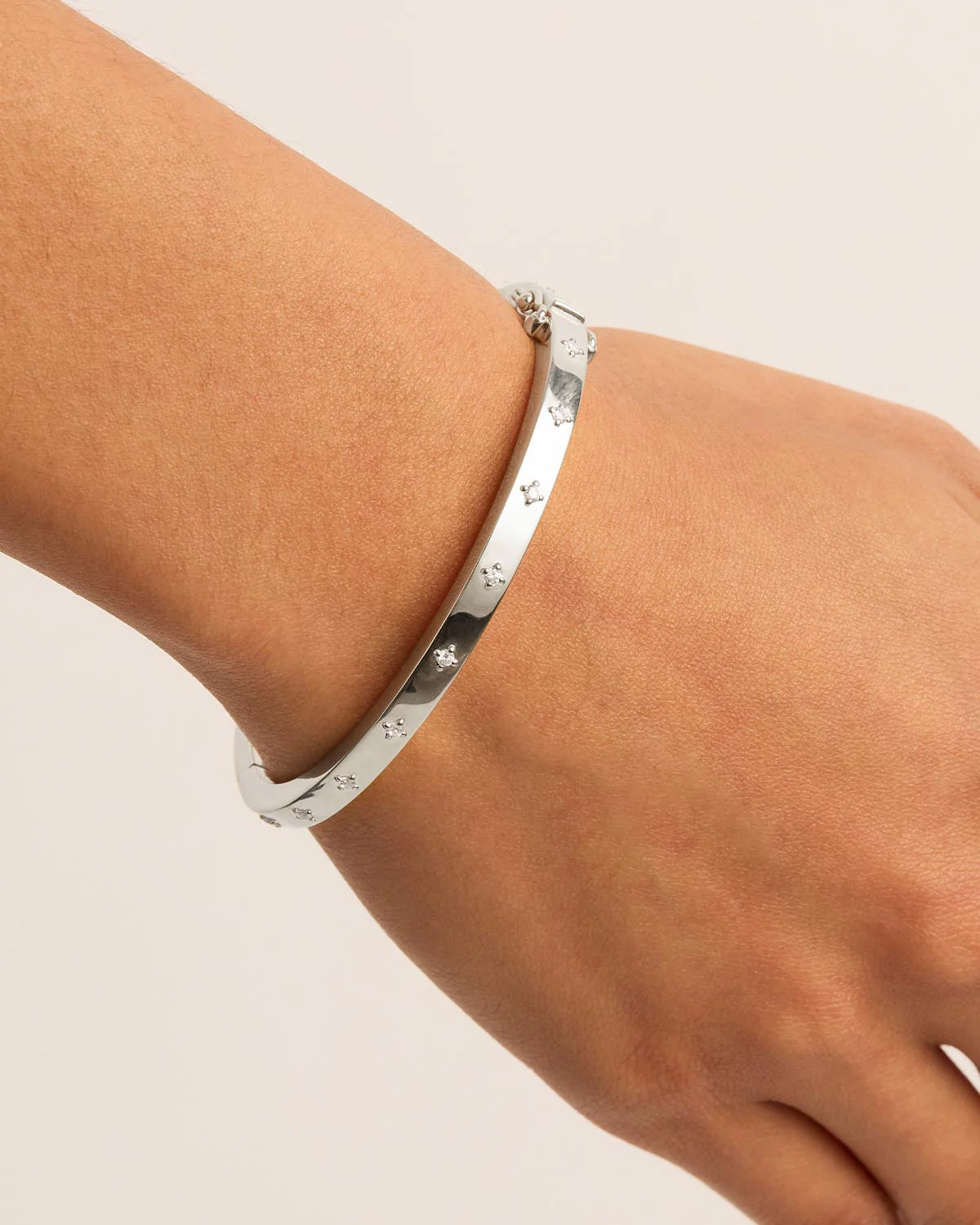 Sterling Silver Live in Love Bangle