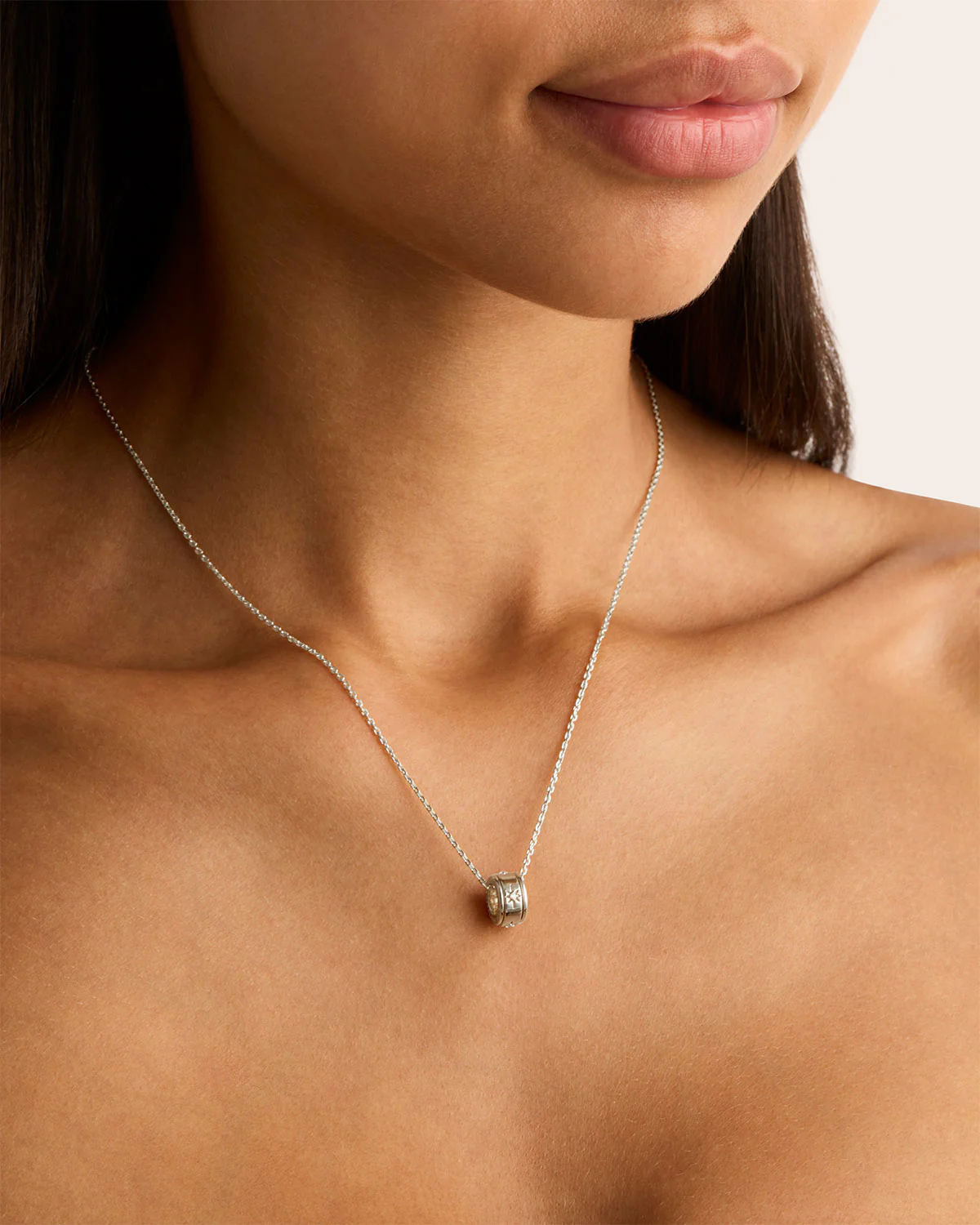 Sterling Silver I Am Loved Spinning Meditation Necklace