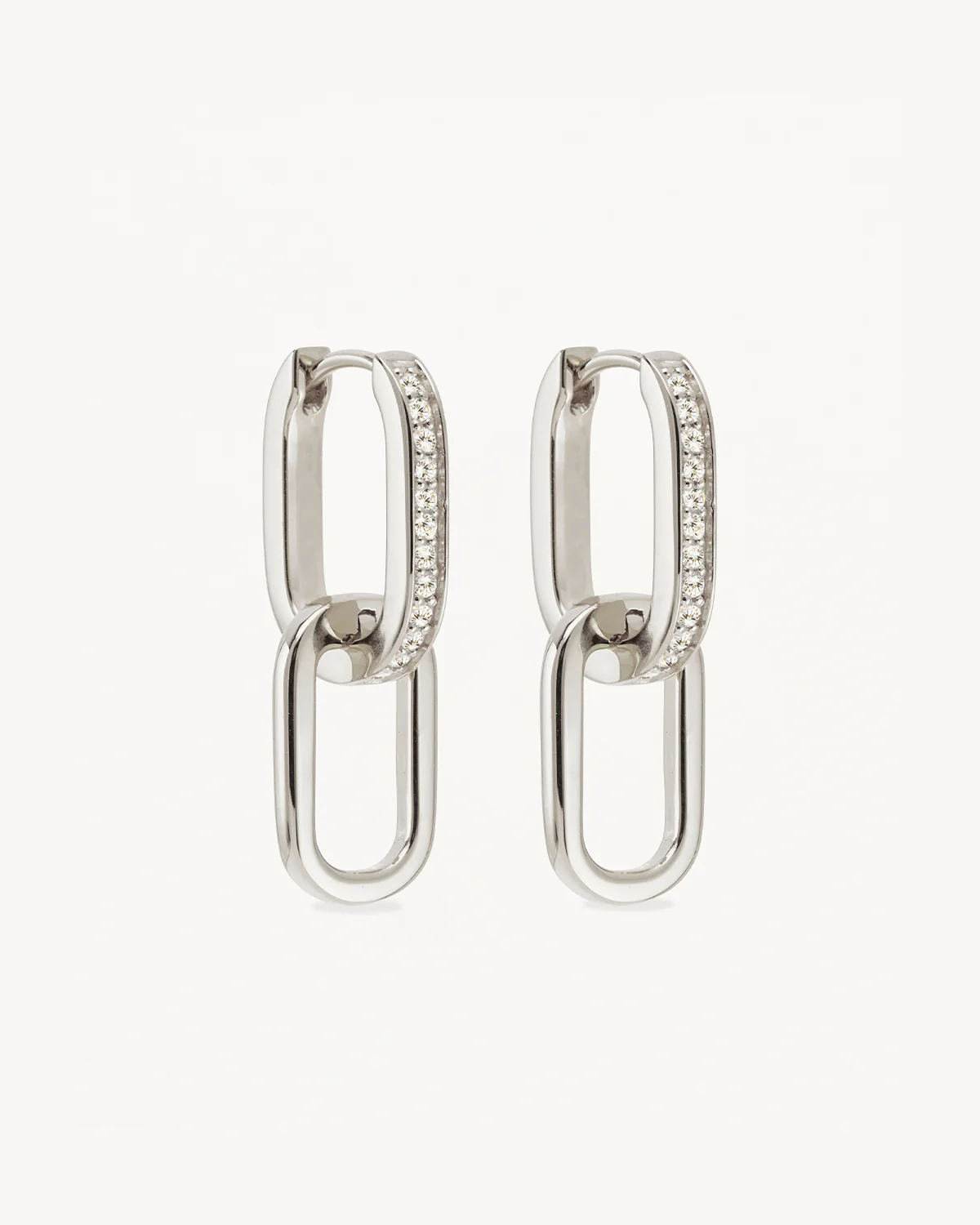 Sterling Silver Connect Deeply Hoops