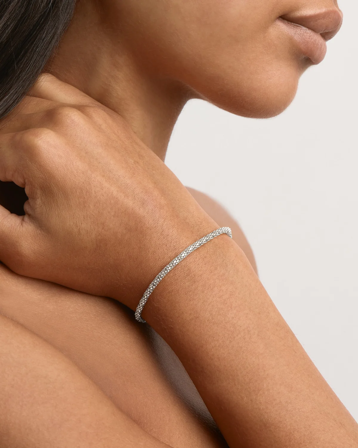 Sterling Silver Sparkle Chain Bracelet