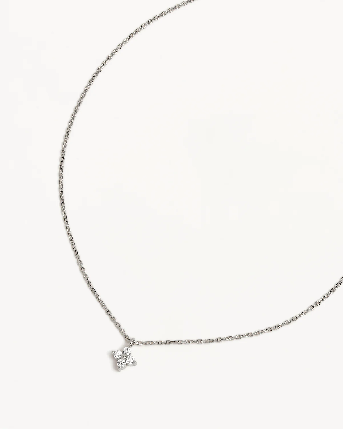 Sterling Silver Crystal Bloom Necklace