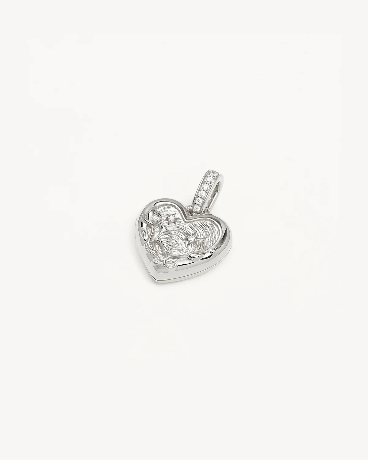 Sterling Silver Blooming Together Small Heart Locket Pendant