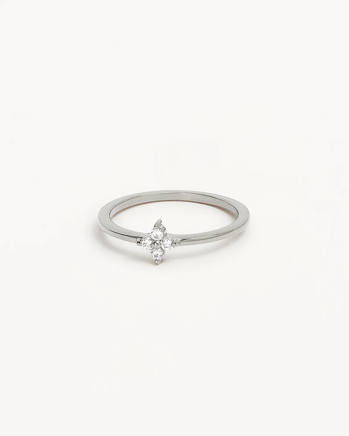 Sterling Silver Crystal Bloom Ring
