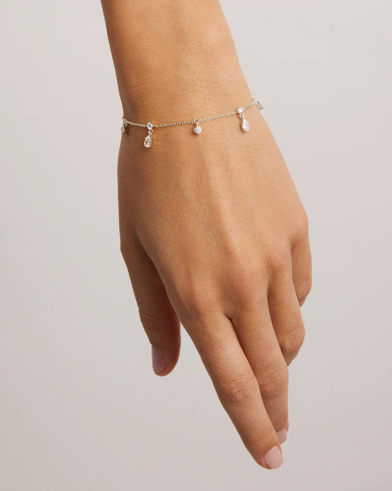 Sterling Silver No Rain, No Flowers Bracelet