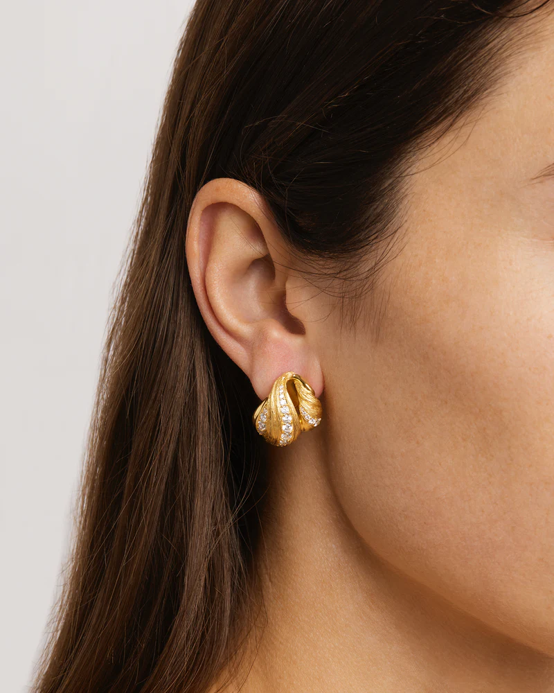 18k Gold Plated Intertwined Earrings