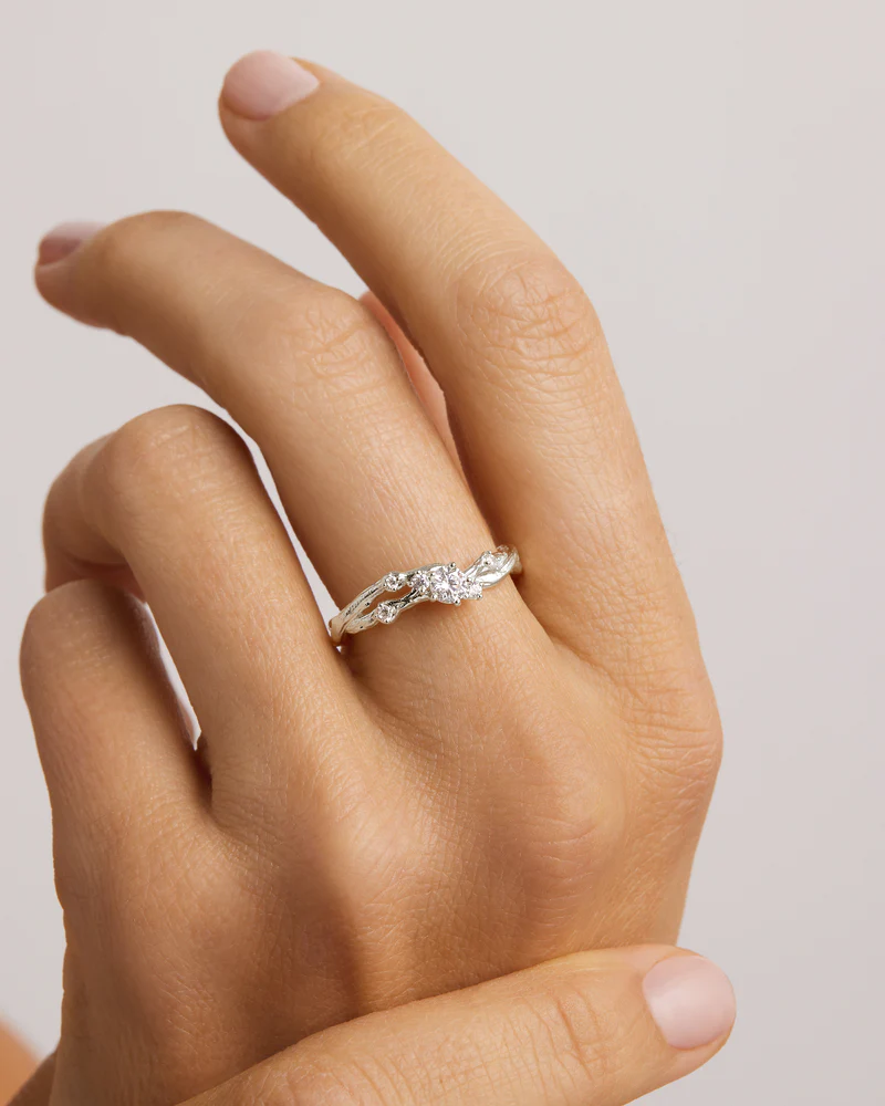 Sterling Silver No Rain, No Flowers Ring