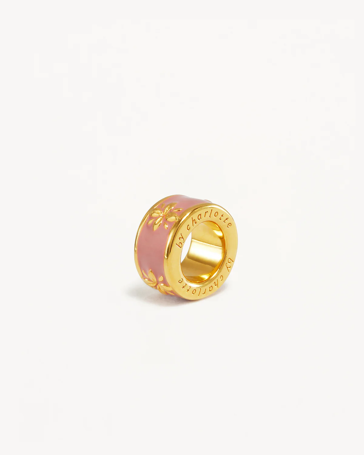 18k Gold Vermeil Born to Bloom Enamel Petal - Pink Clay