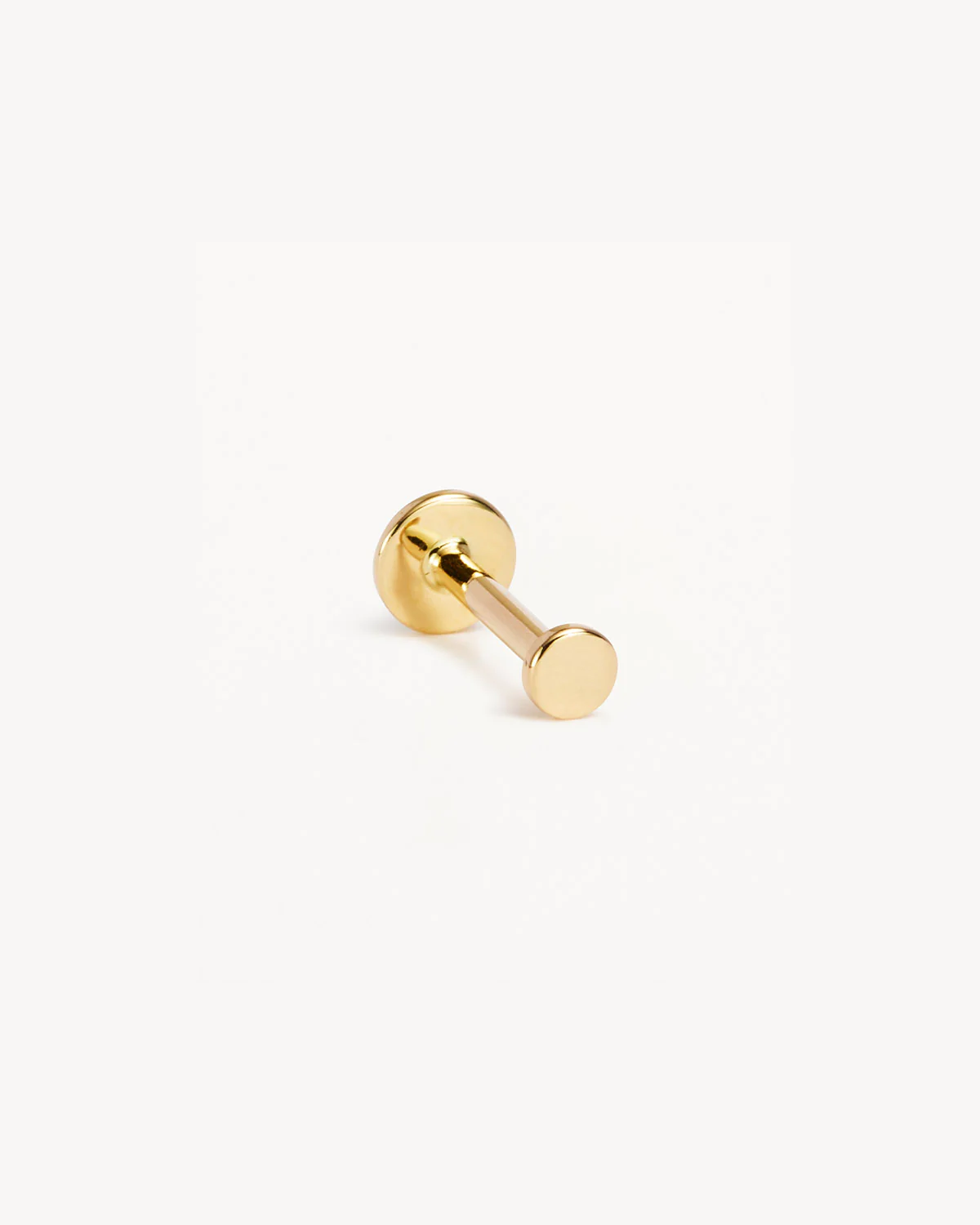 14k Solid Gold Lunar Cartilage Flatback Earring