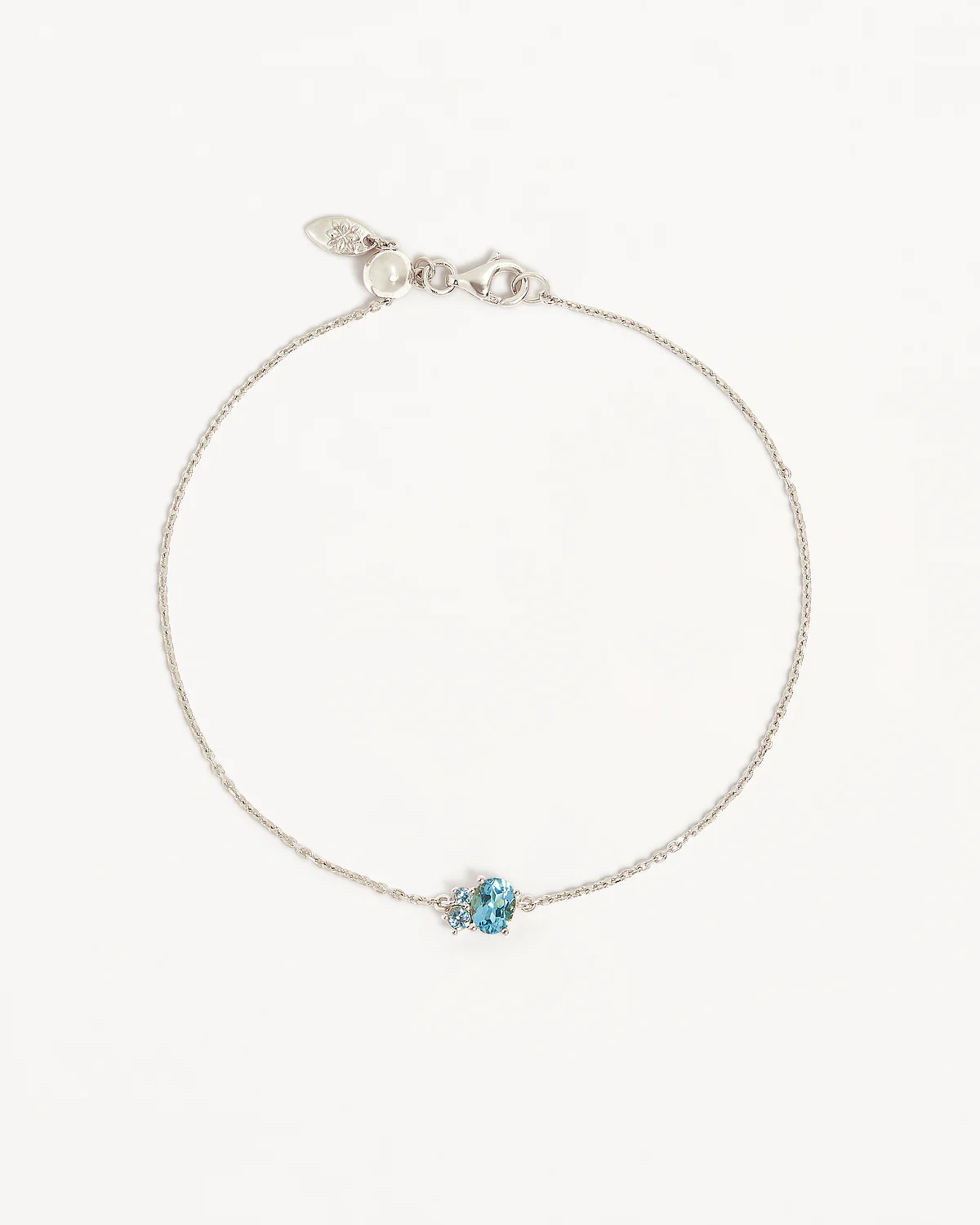 Sterling Silver Kindred Birthstone Bracelet - March