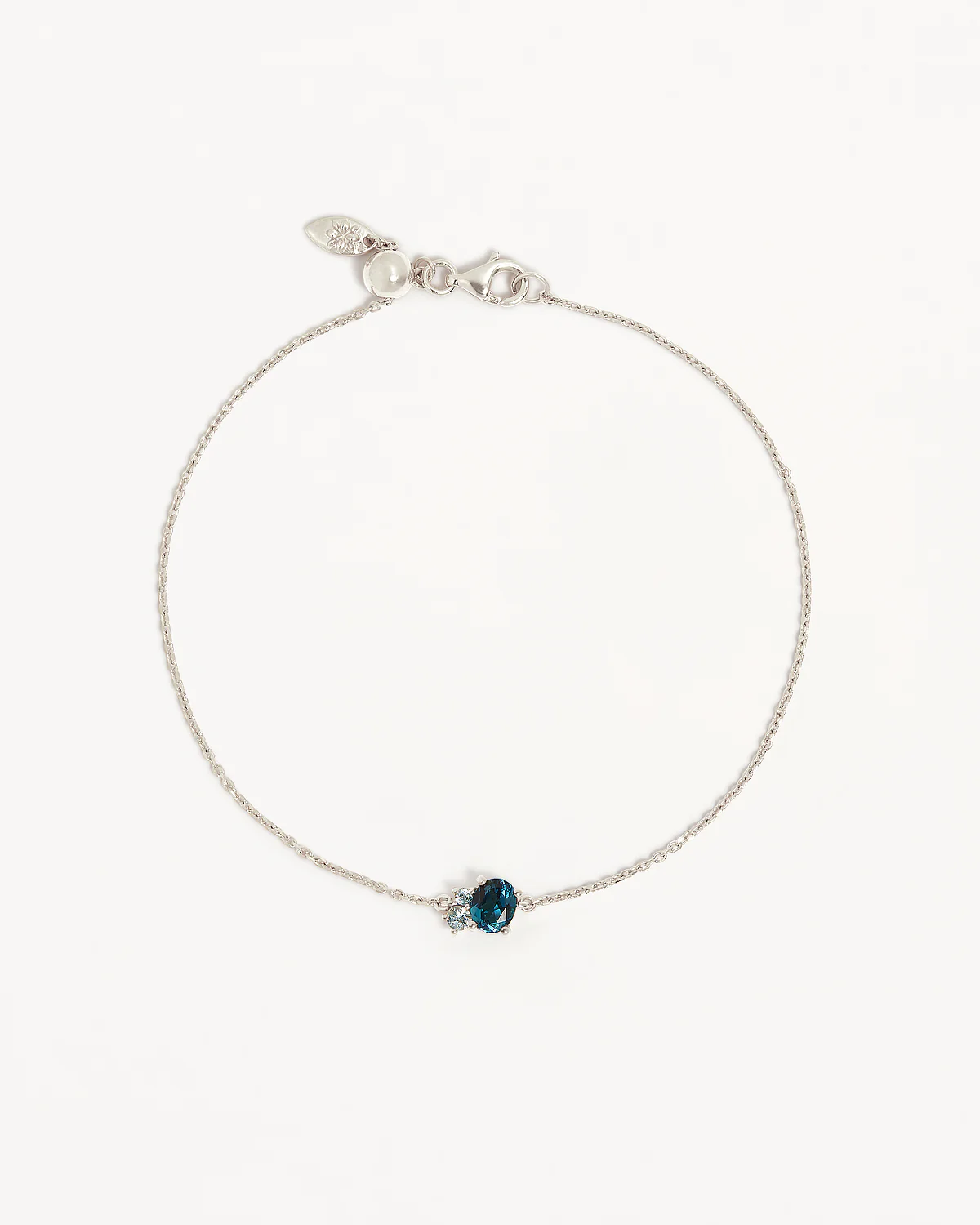 Sterling Silver Kindred Birthstone Bracelet - December