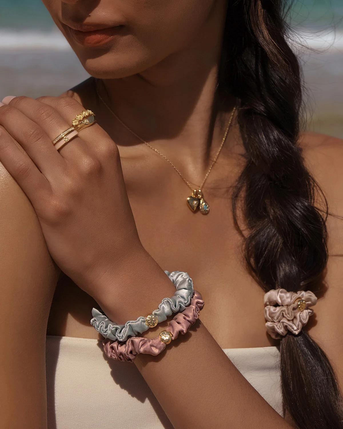 Rise and Bloom Silk Scrunchies