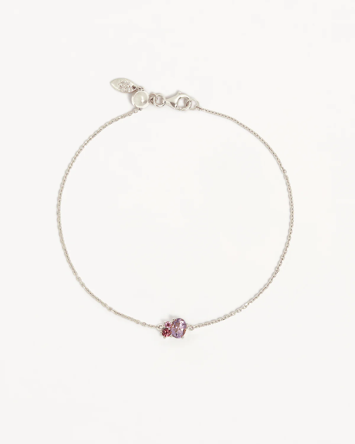 Sterling Silver Kindred Birthstone Bracelet - October