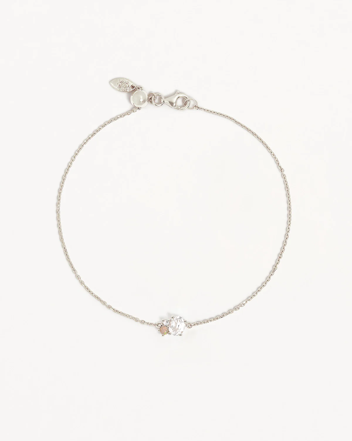 Sterling Silver Kindred Birthstone Bracelet - April