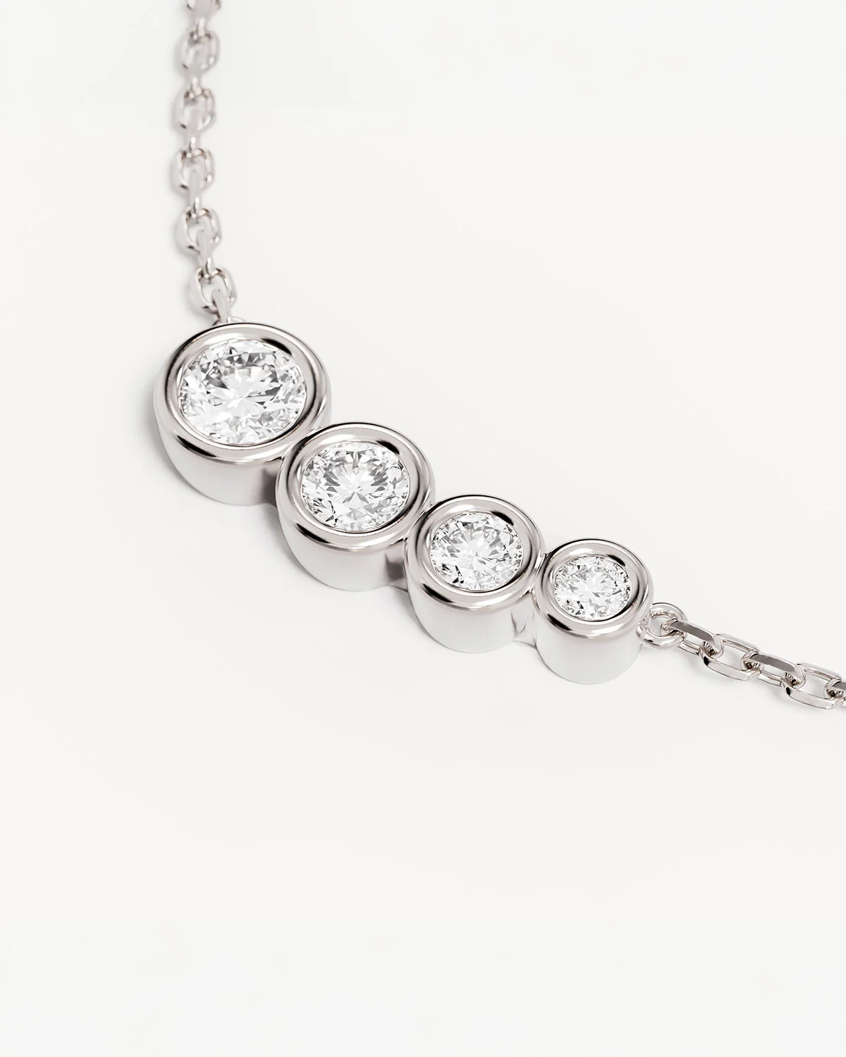 Sterling Silver Crystal Dew Necklace