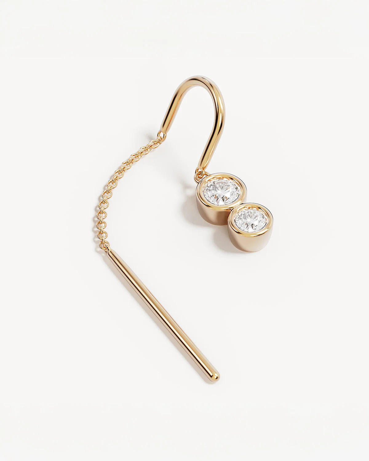 18k Gold Plated Crystal Dew Thread Earrings