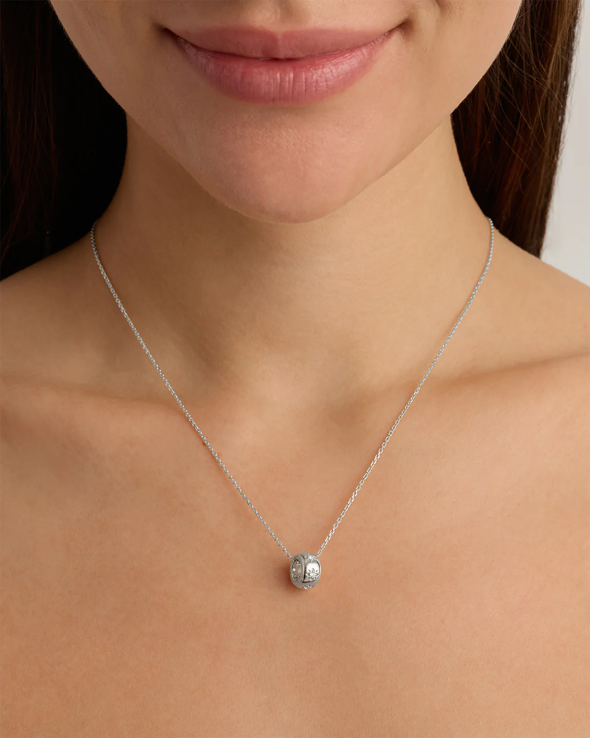 Sterling Silver 18’’ New Beginnings Lotus Petal Charm Necklace