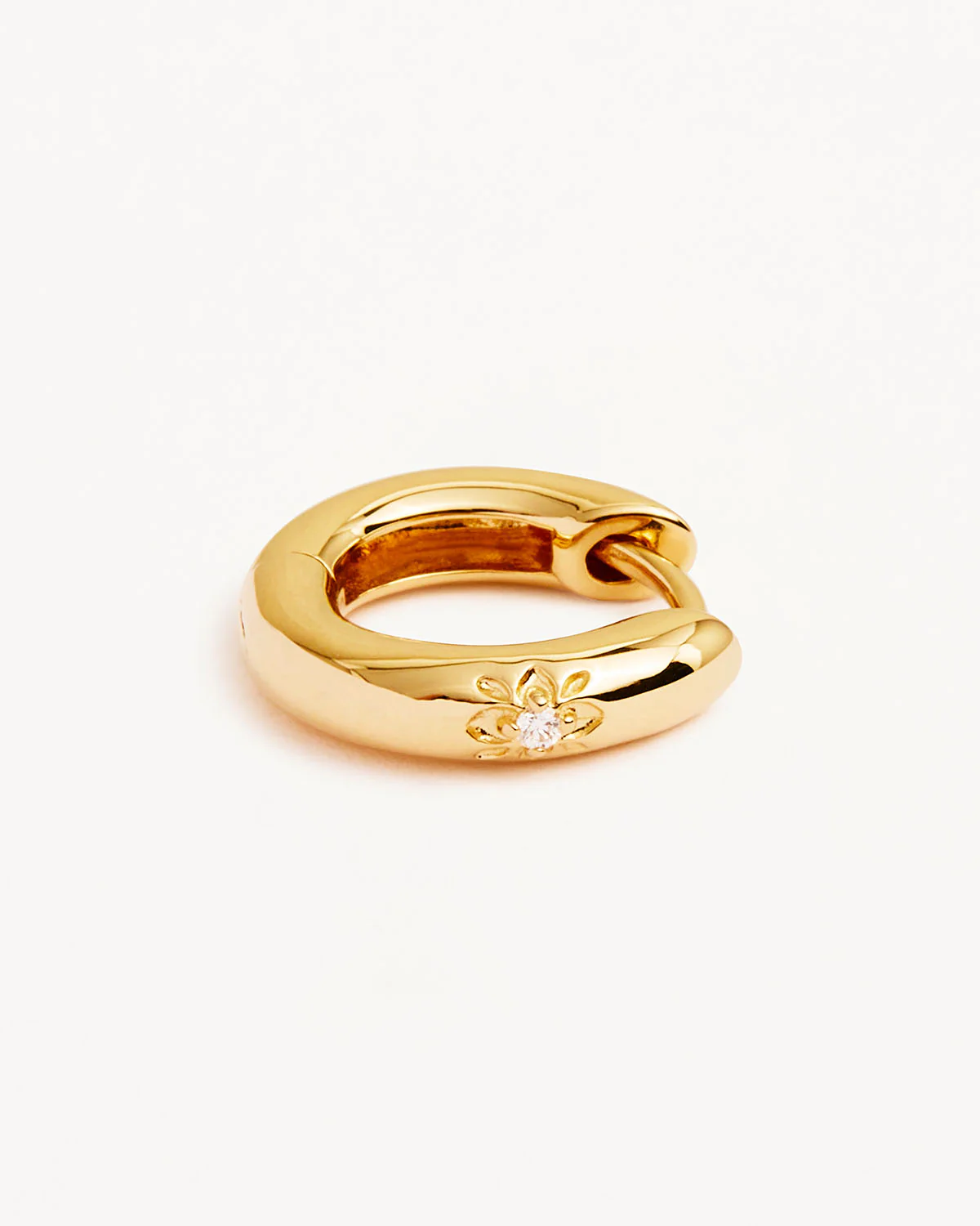 219-14k-solid-gold-sacred-lotus-diamond-hoop-3.webp 14k Solid Gold Sacred Lotus Diamond Hoop