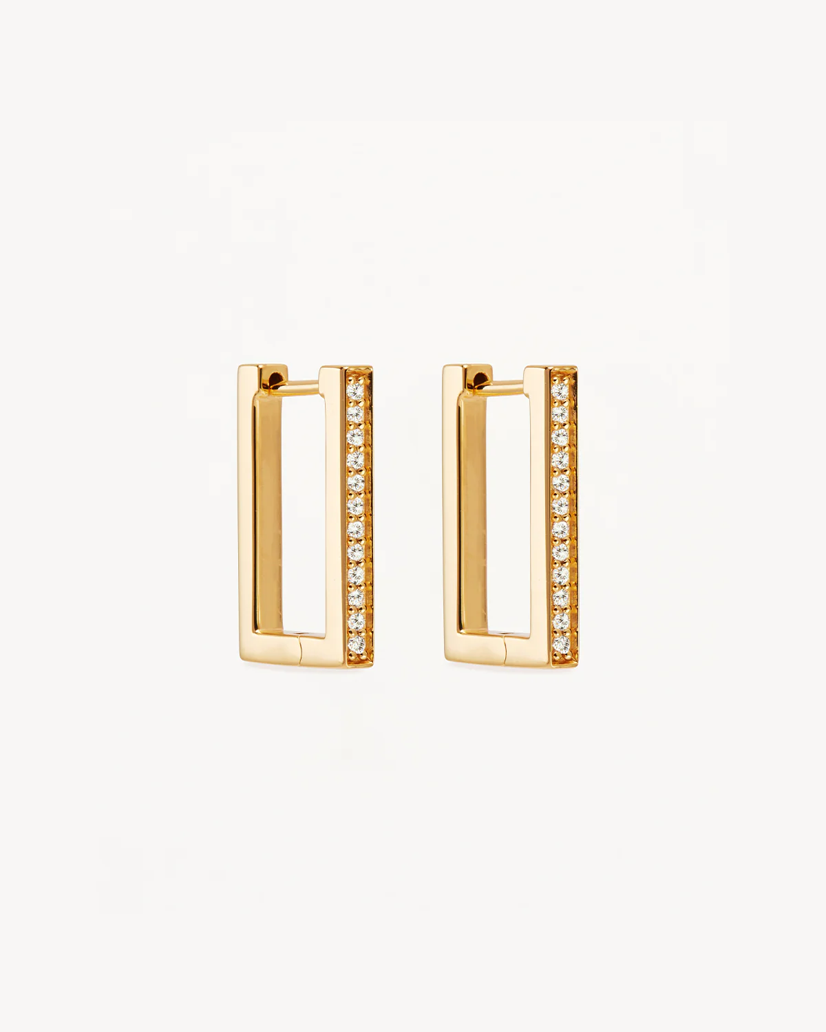 18k Gold Vermeil With Love Hoops