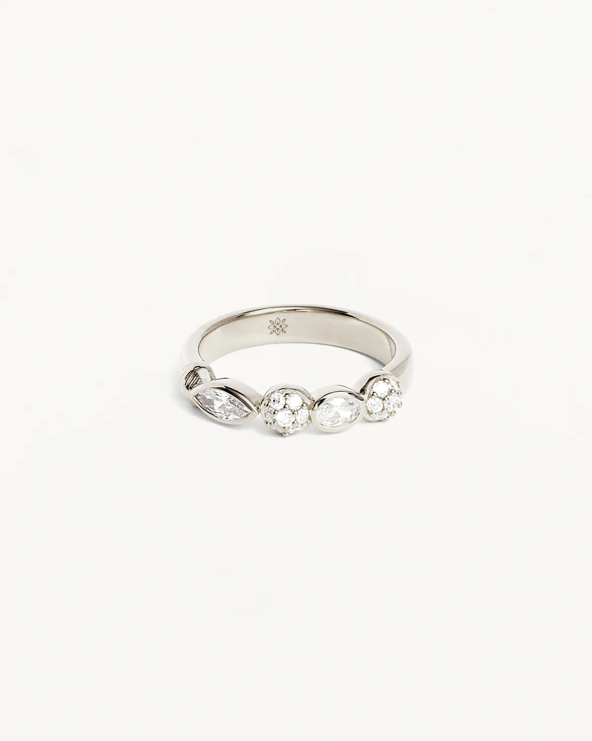 Sterling Silver Protection of Eye Crystal Ring
