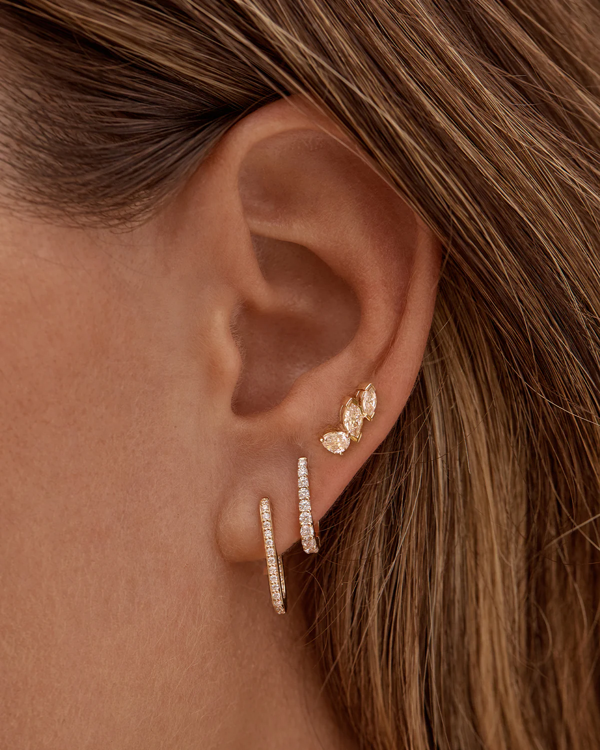 243-14k-solid-gold-halo-lab-grown-diamond-hoop-3.webp 14k Solid Gold Halo Lab-Grown Diamond Hoop