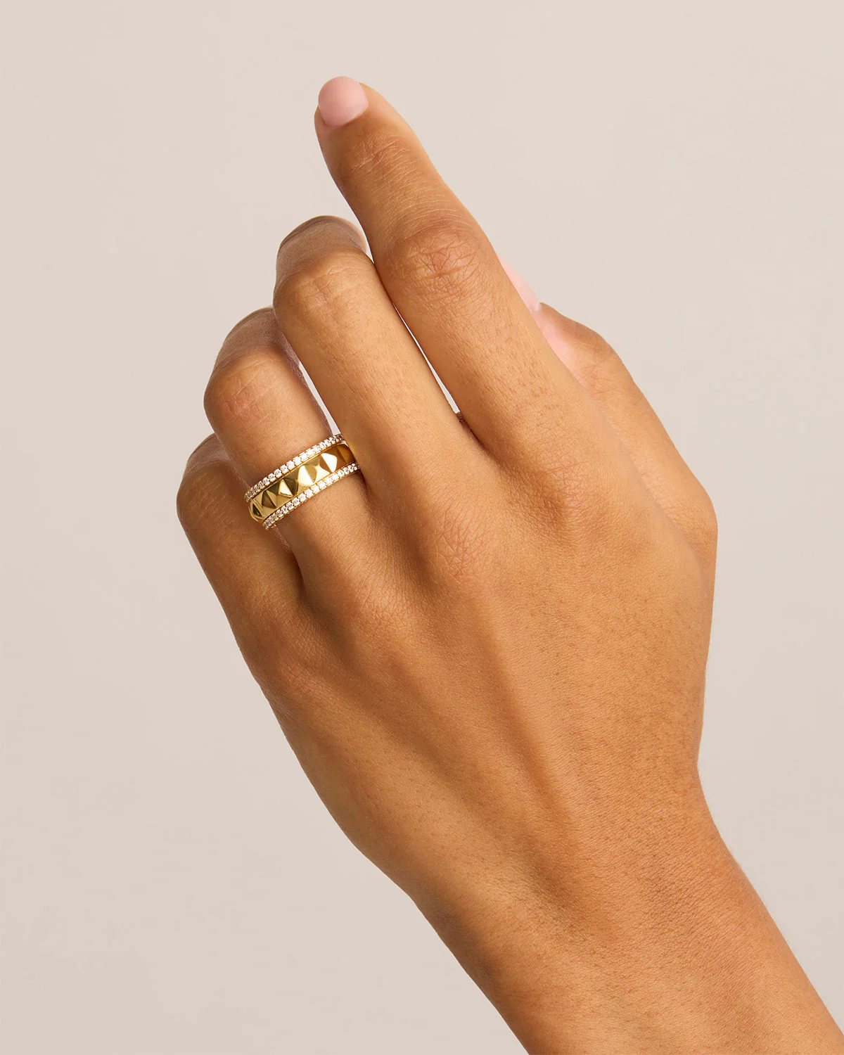 18k Gold Vermeil One Breath at a Time Spinning Meditation Ring
