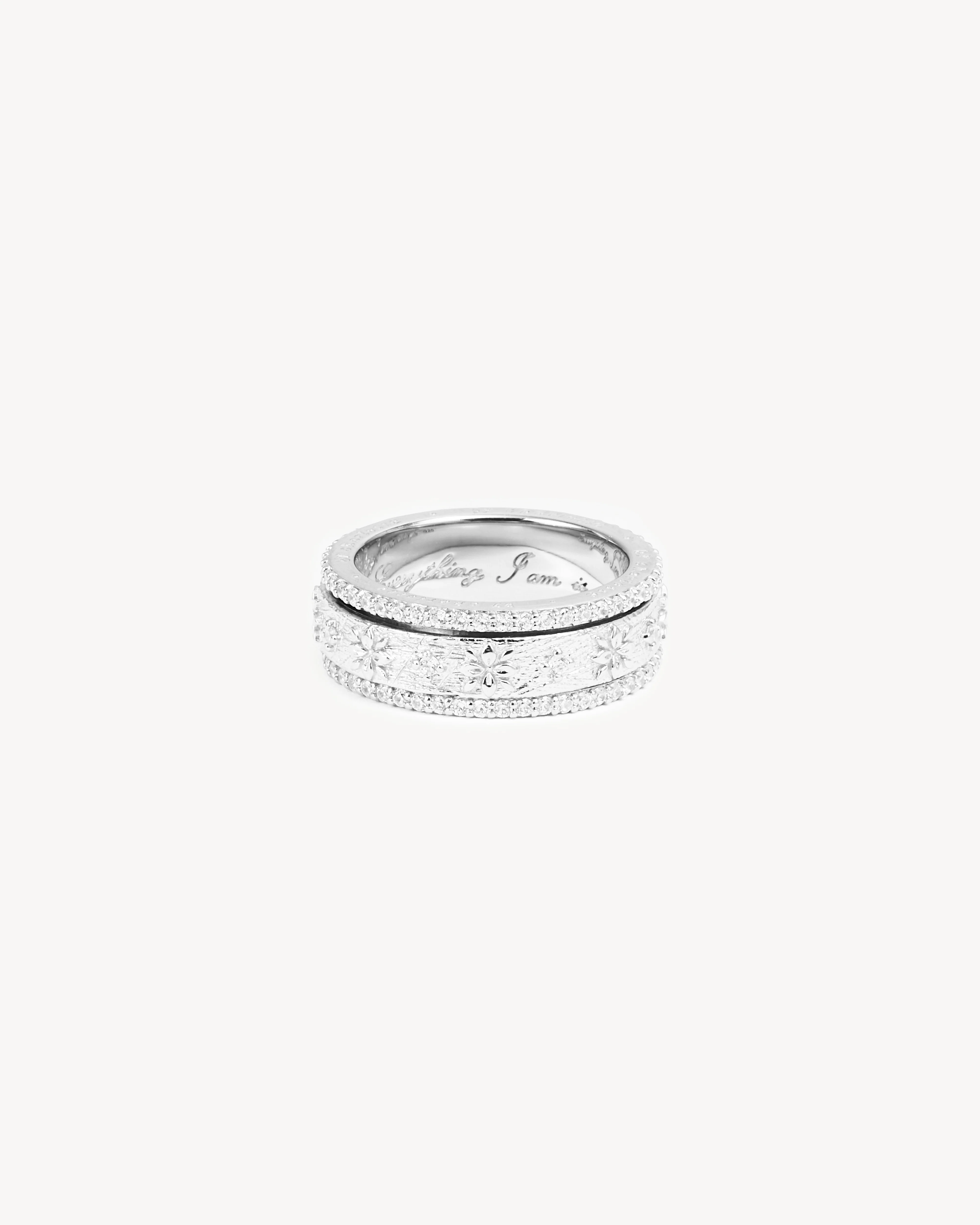 Sterling Silver I Am Enough Spinning Meditation Ring
