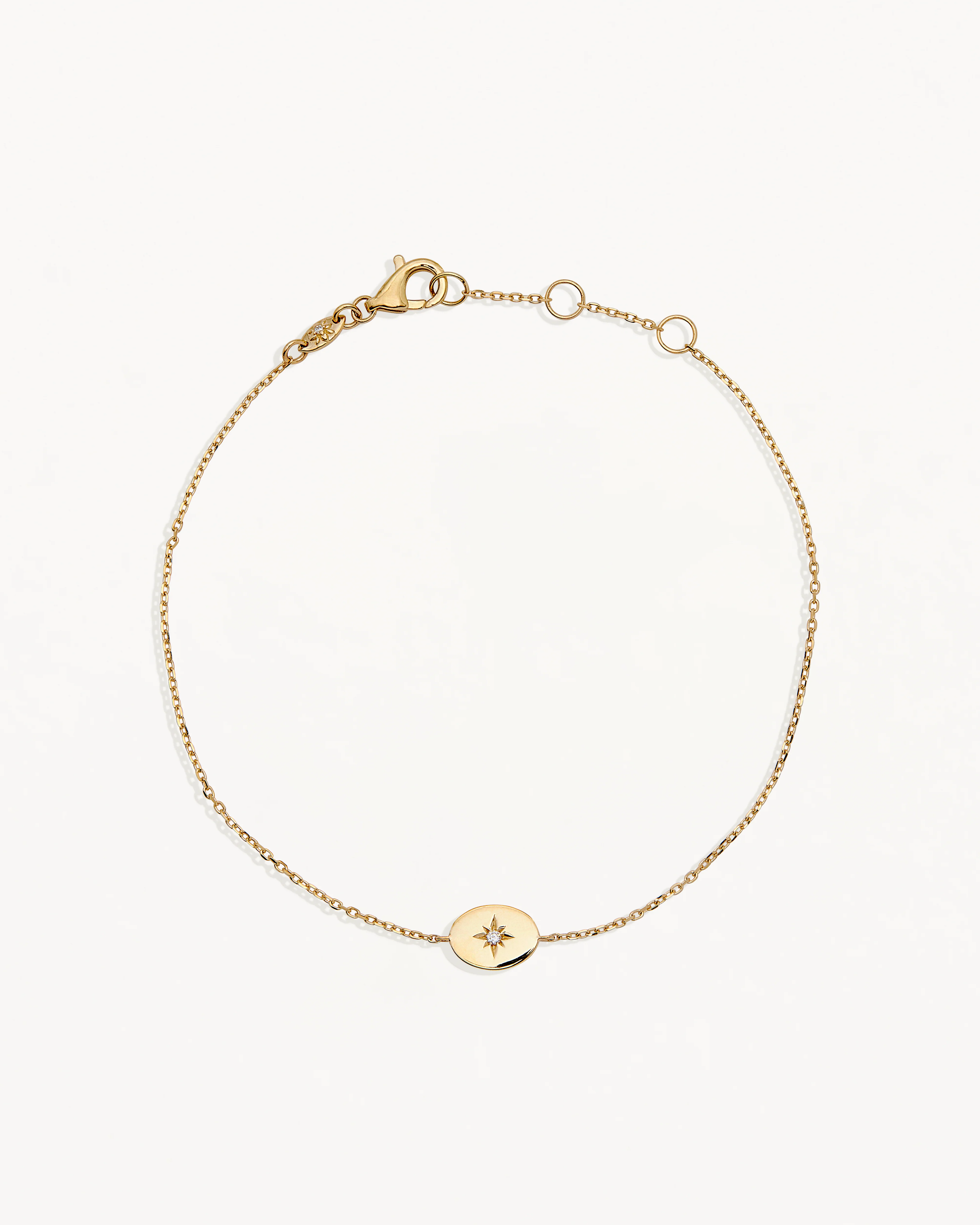 14k Solid Gold Shine Your Light Lab-Grown Diamond Bracelet