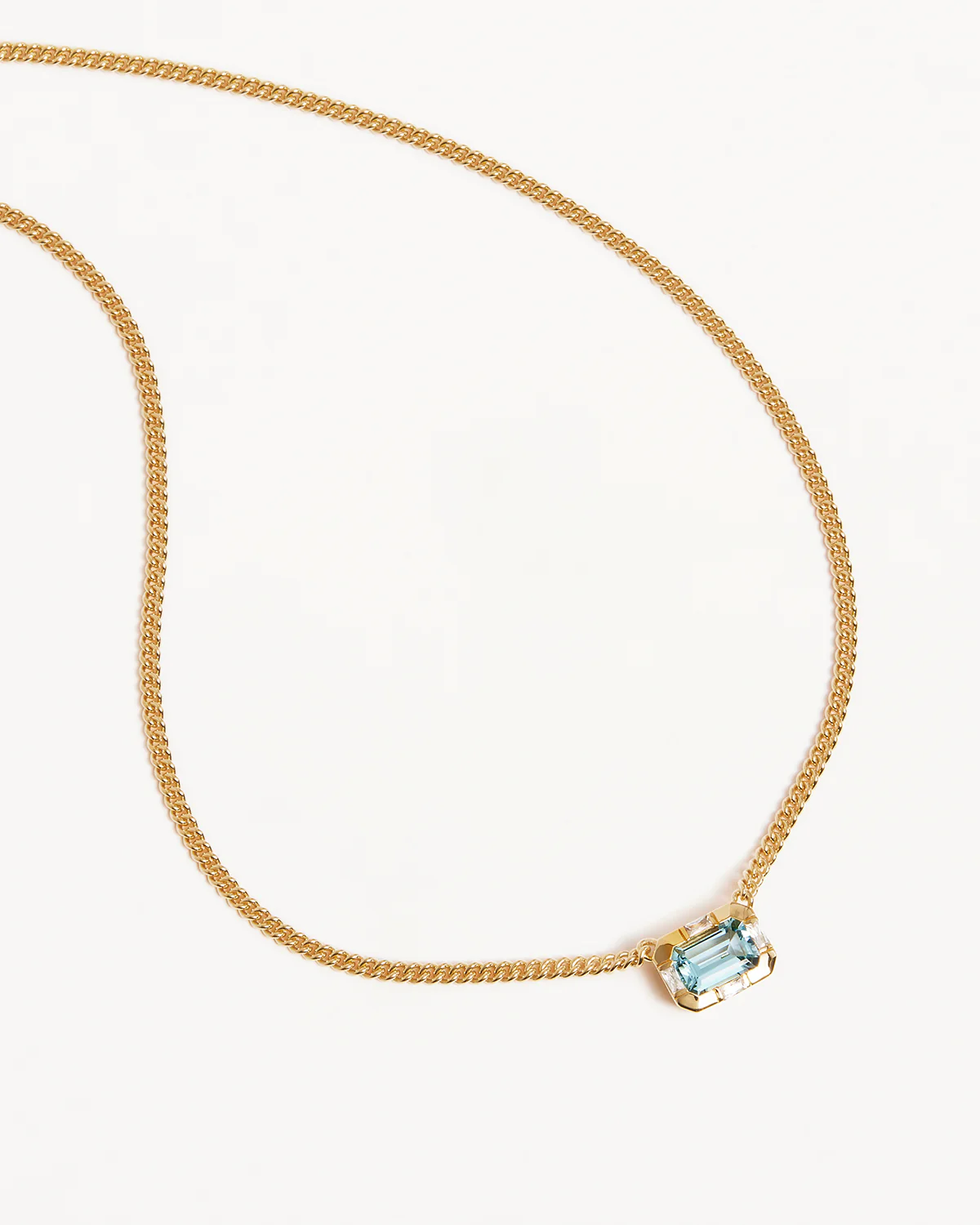 18k Gold Vermeil Calm Your Soul Topaz Curb Choker