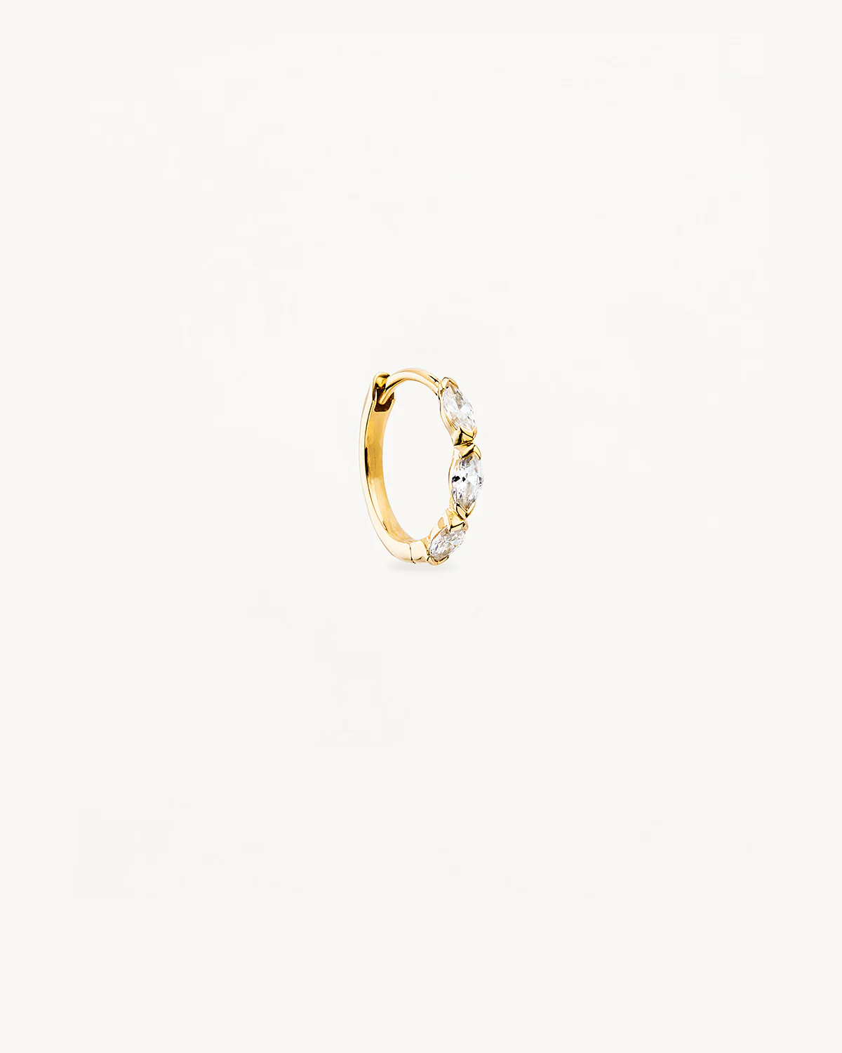 14k Solid Gold Sunlit Petals Lab-Grown Diamond Hoop