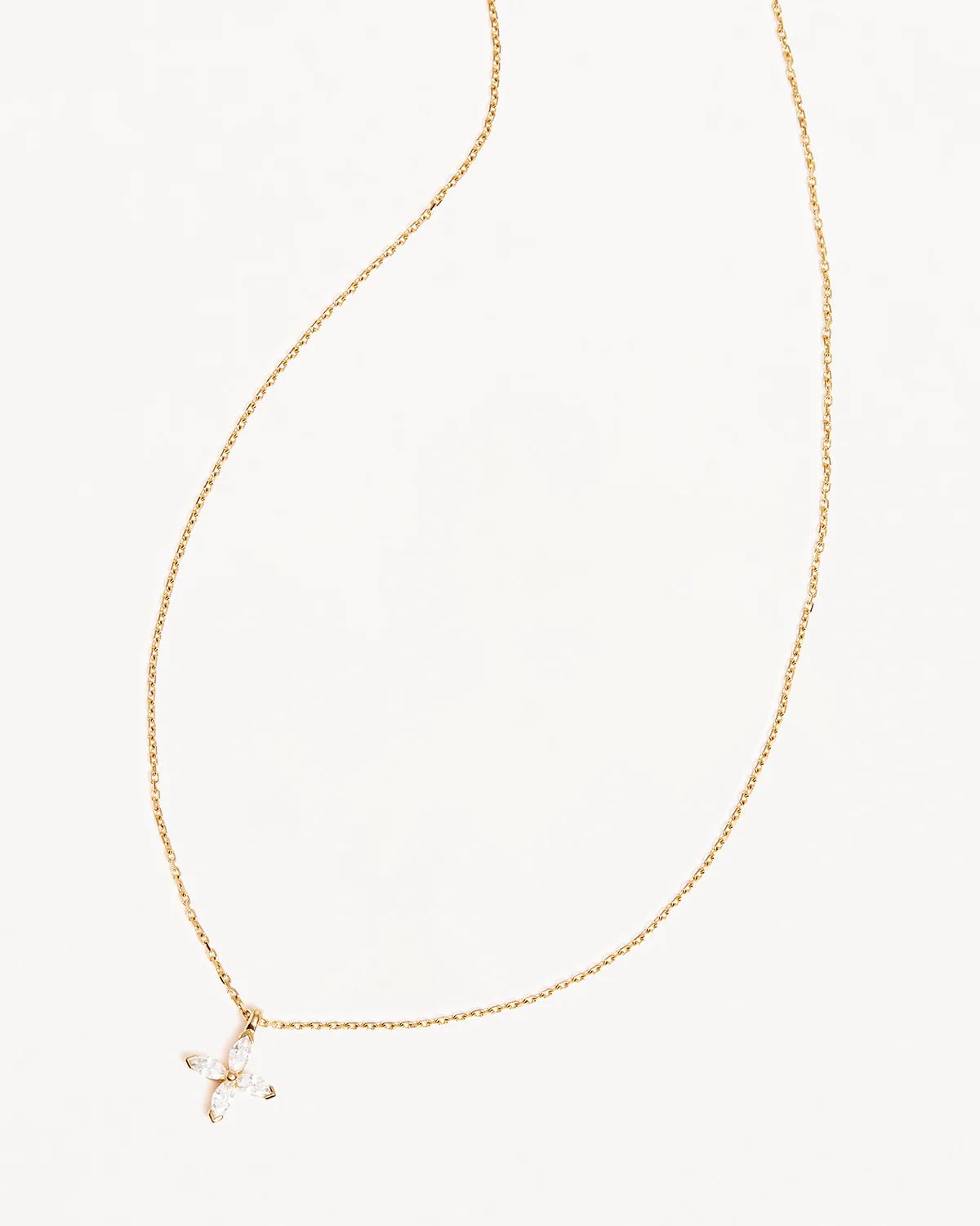 14k Solid Gold Blossom Lab-Grown Diamond Necklace