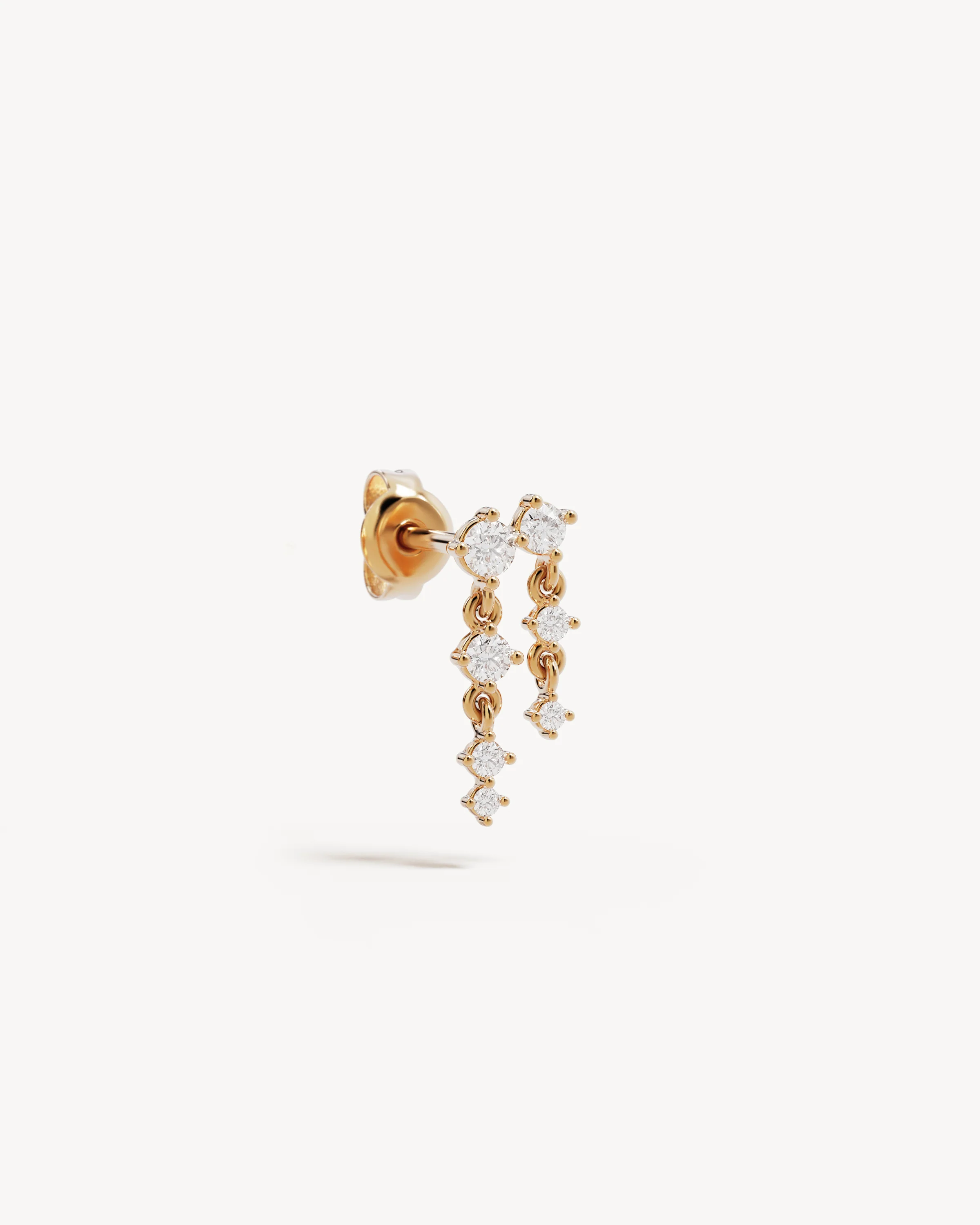 9k Solid Gold She Will Rise Lab-Grown Diamond Drop Earring - Right