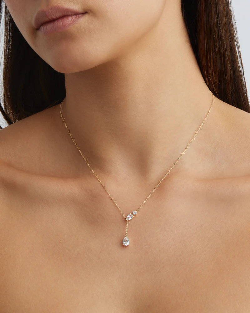 14k Solid Gold With All My Heart Sapphire Necklace