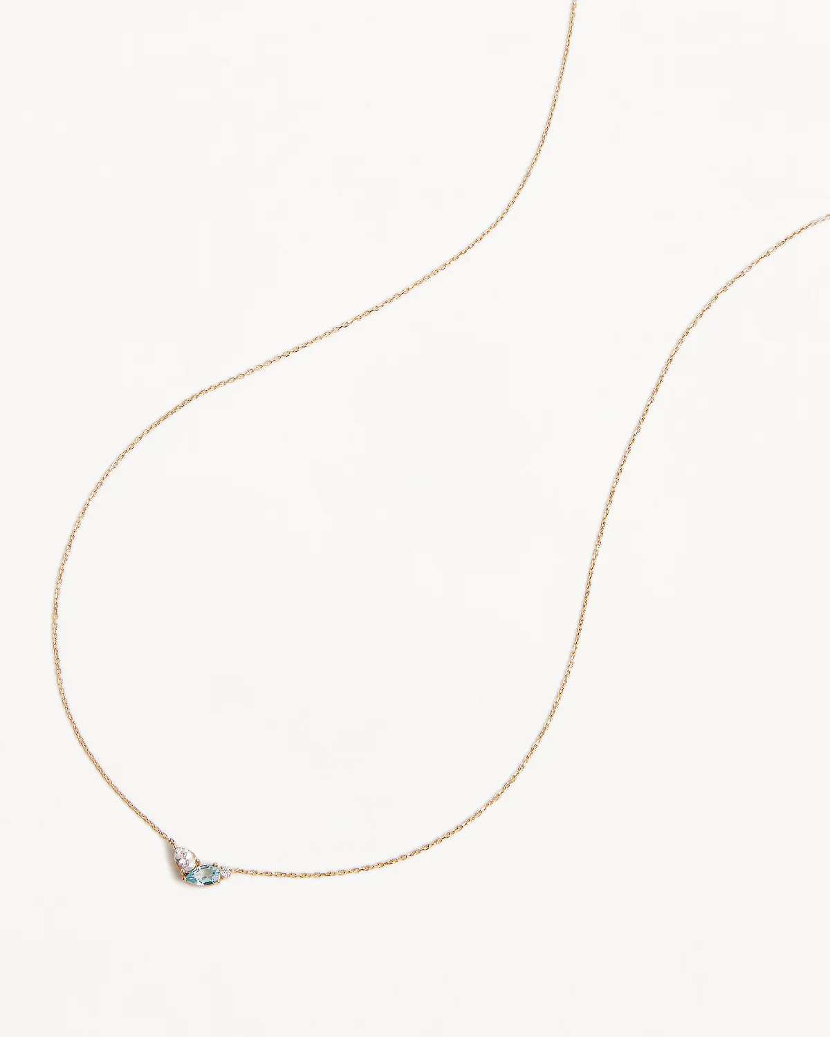 14k Solid Gold By Your Side Sapphire Necklace