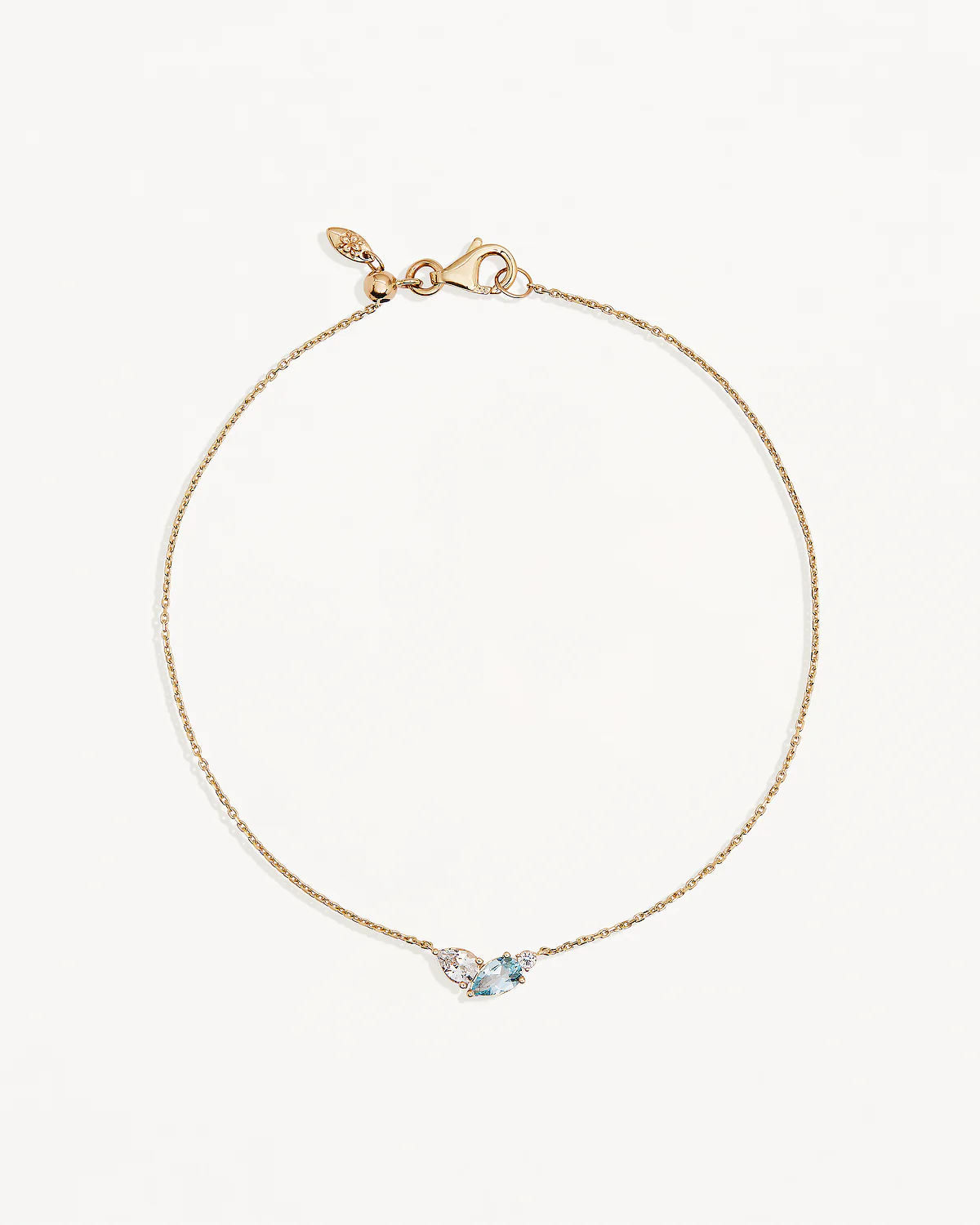 14k Solid Gold By Your Side Sapphire Bracelet